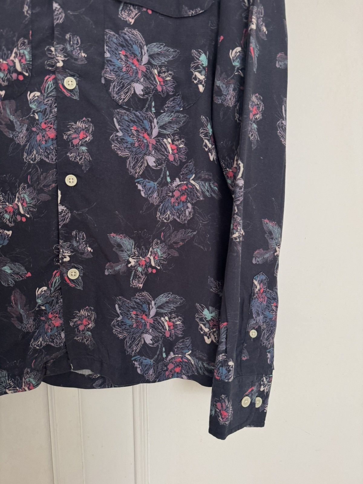 Corridor Corridor Novella Floral Print Long Sleeve Navy Lyocell Size US XS / EU 42 / 0 - 4 Thumbnail