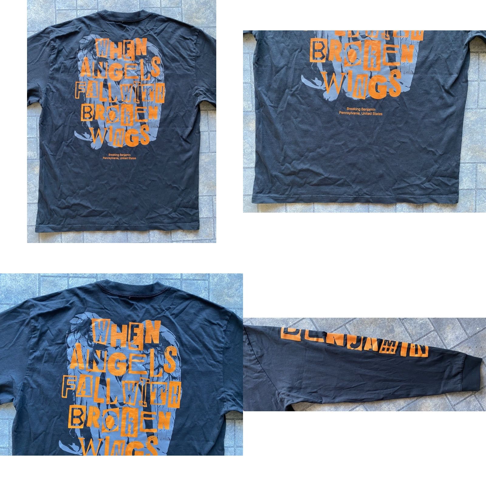 AS Colour Breaking Benjamin USA Tour Concert T-Shirt Long Sleeve Black L Men Band Graphic Print 2024 Size US L / EU 52-54 / 3 - 9 Thumbnail