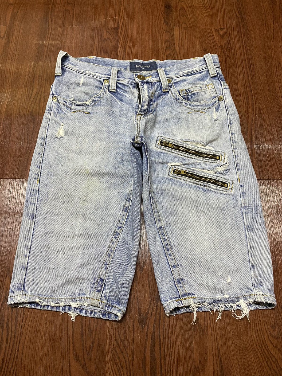 Japanese Brand Vintage Japanese Brands Bondage Punk Style Jorts Jeans Size US 32 / EU 48 - 1 Thumbnail