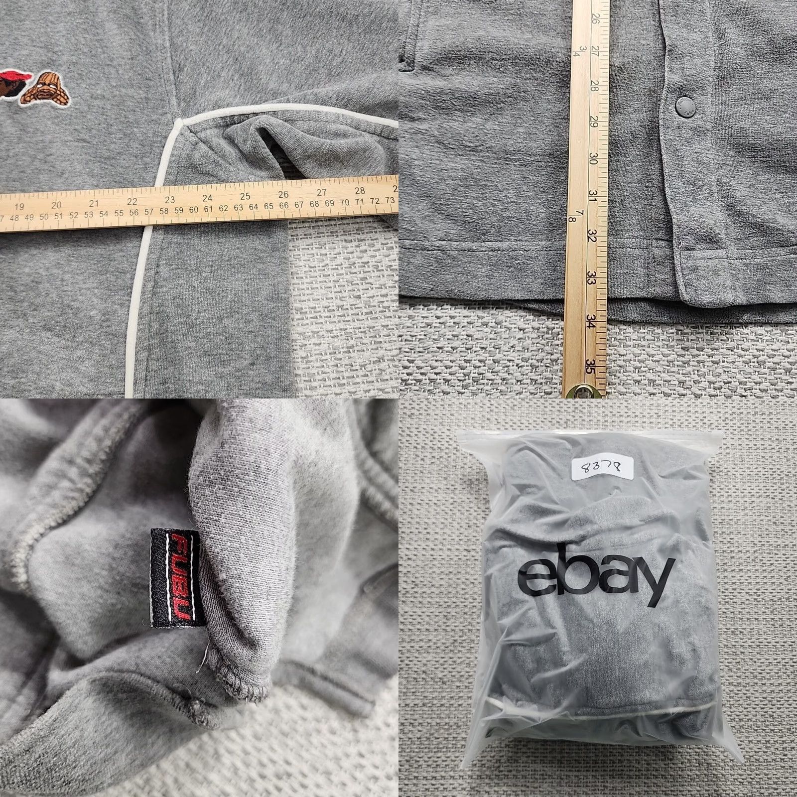 Fubu VTG Y2K FUBU Platinum Shacket Fleece Jacket XL Gray Snap Up Embroidered 90s Cartoon Hip Hop Junkyard Gang Fat Albert Size US XL / EU 56 / 4 - 9 Thumbnail