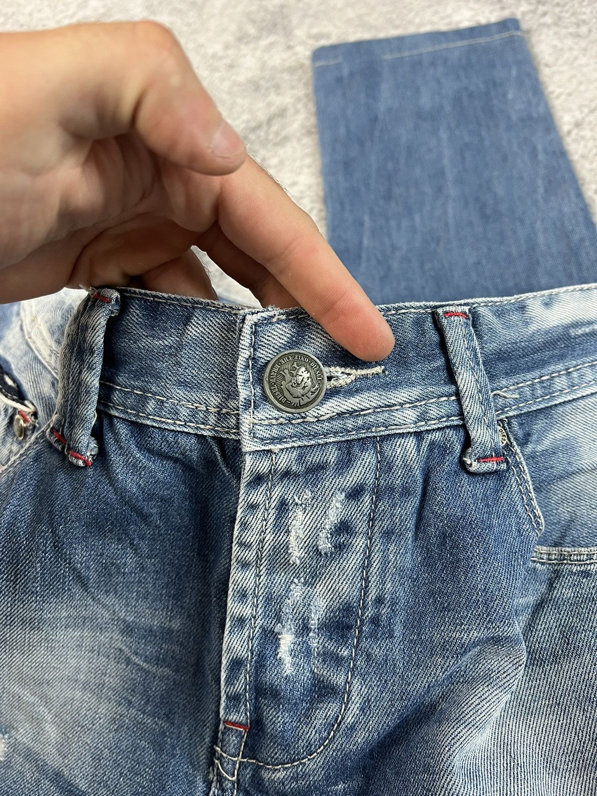 Diesel × Vintage Vintage Diesel distressed denim jeans Y2K hype streetwear Size US 33 - 9 Thumbnail