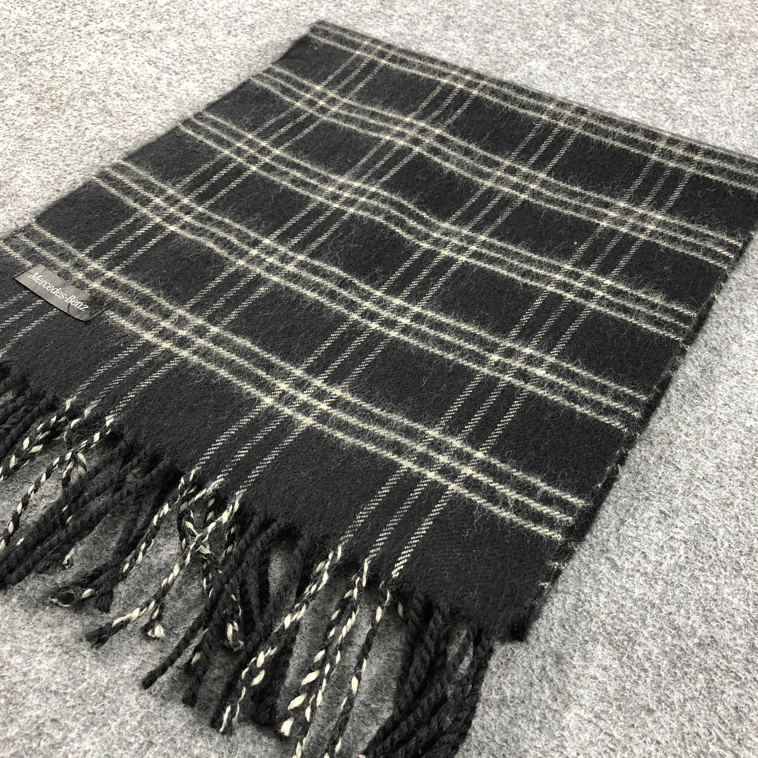 Mercedes-Benz Mercedes-Benz Tartan Wool Scarf Muffler V688 Size ONE SIZE - 3 Thumbnail