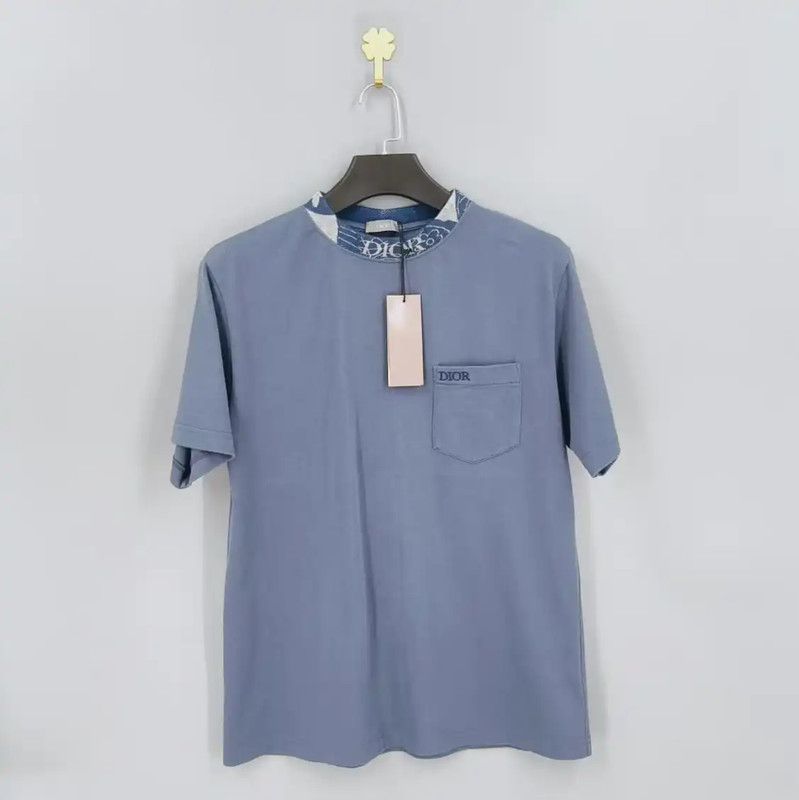 Dior Dior Blue Cotton Men's T-Shirt 0089 Size US S / EU 44-46 / 1 - 1 Thumbnail