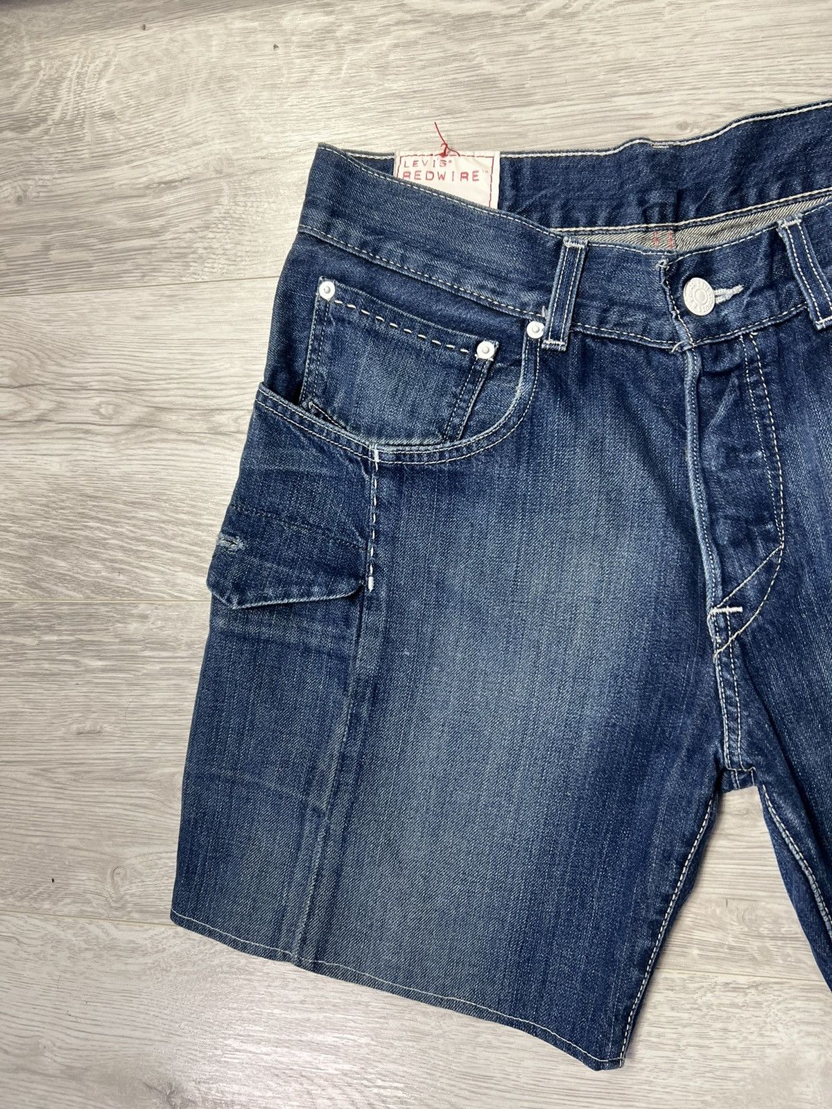 Levi's × Levi's Vintage Clothing × Vintage Vintage Rare Levis Redwire Denim Jeans Shorts Size US 32 / EU 48 - 3 Thumbnail