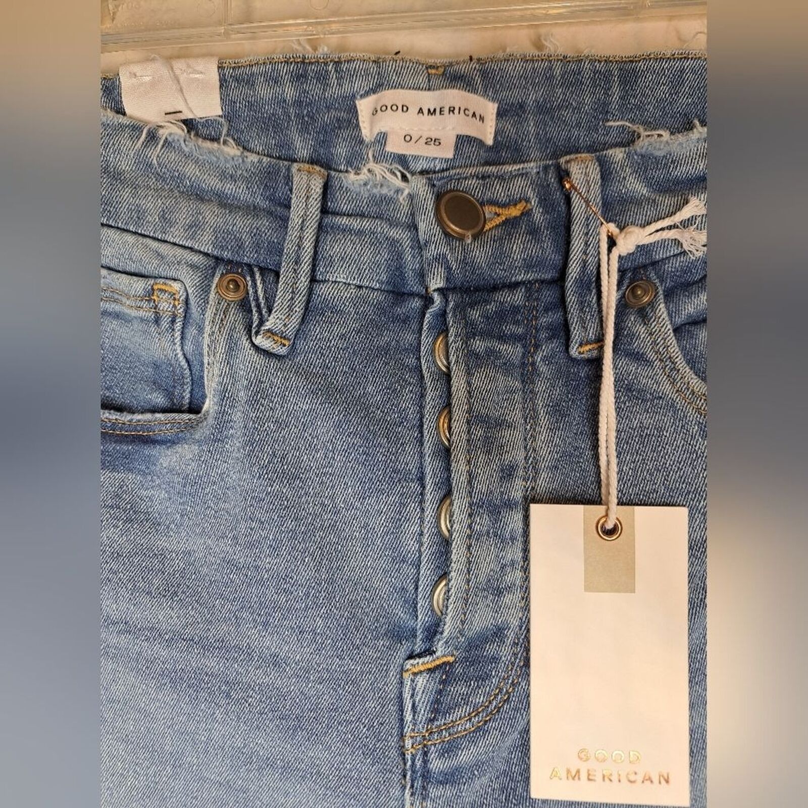Good American Good American Good Legs Button Fly Jeans Womens sz 25 NWT Size 25" / US 0 / IT 36 - 9 Thumbnail