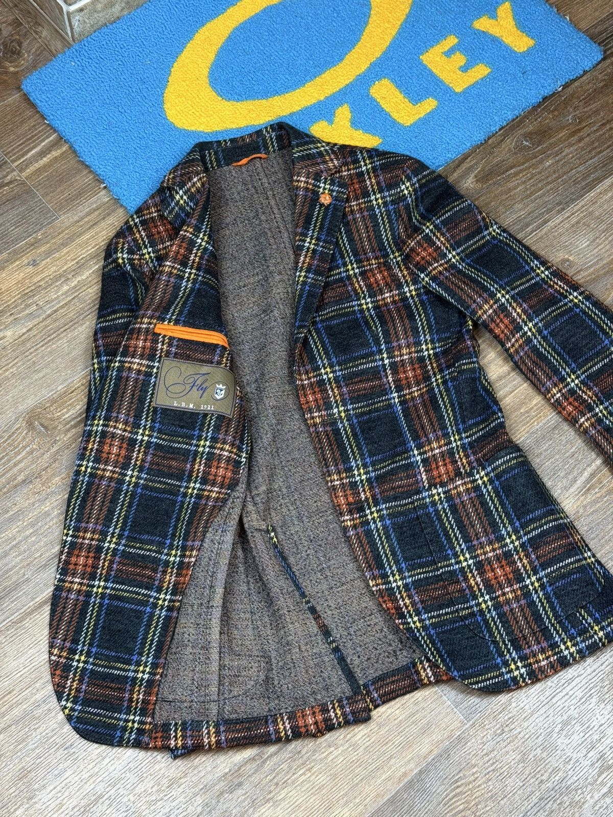 L.B.M. 1911 × Luigi Bianchi L.B.M 1911 Wool Checked Multicolour Two Piece Blazer Jacket Size 46R - 12 Thumbnail