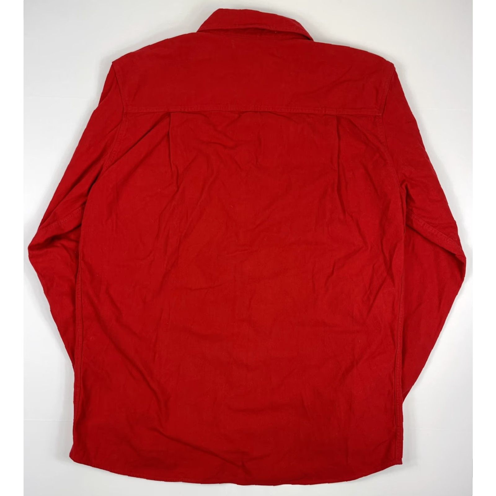 Vintage VINTAGE Woolrich Sportsman Button-Up Shirt Chamois Flannel Mens L Red Cotton Cotton Flannel All Seasons Pockets 90s USA Shirt Mens Size US L / EU 52-54 / 3 - 3 Thumbnail