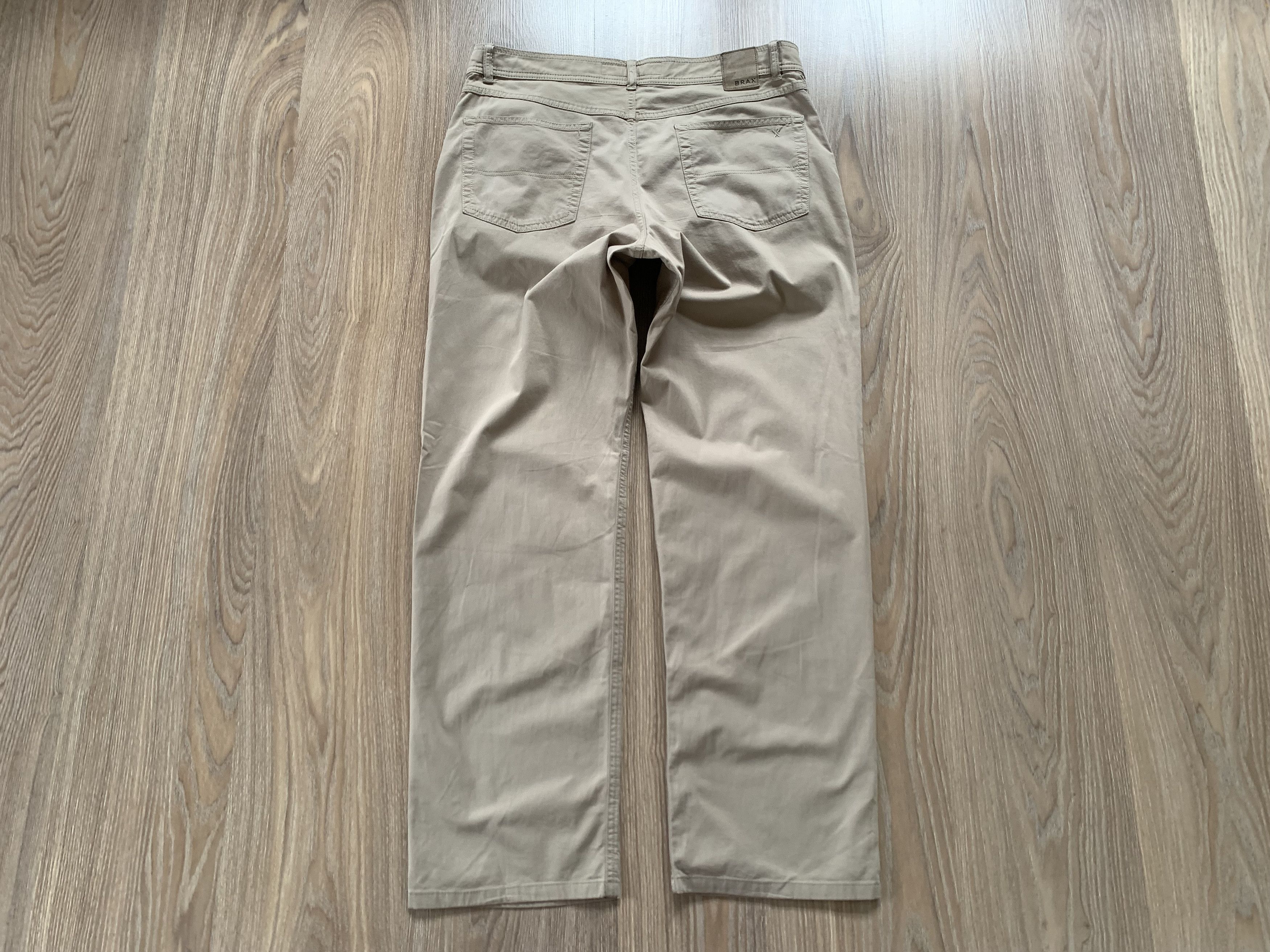 BRAX Brax Carlos Men's Beige Stretch Pants Trousers Size US 36 / EU 52 - 3 Thumbnail