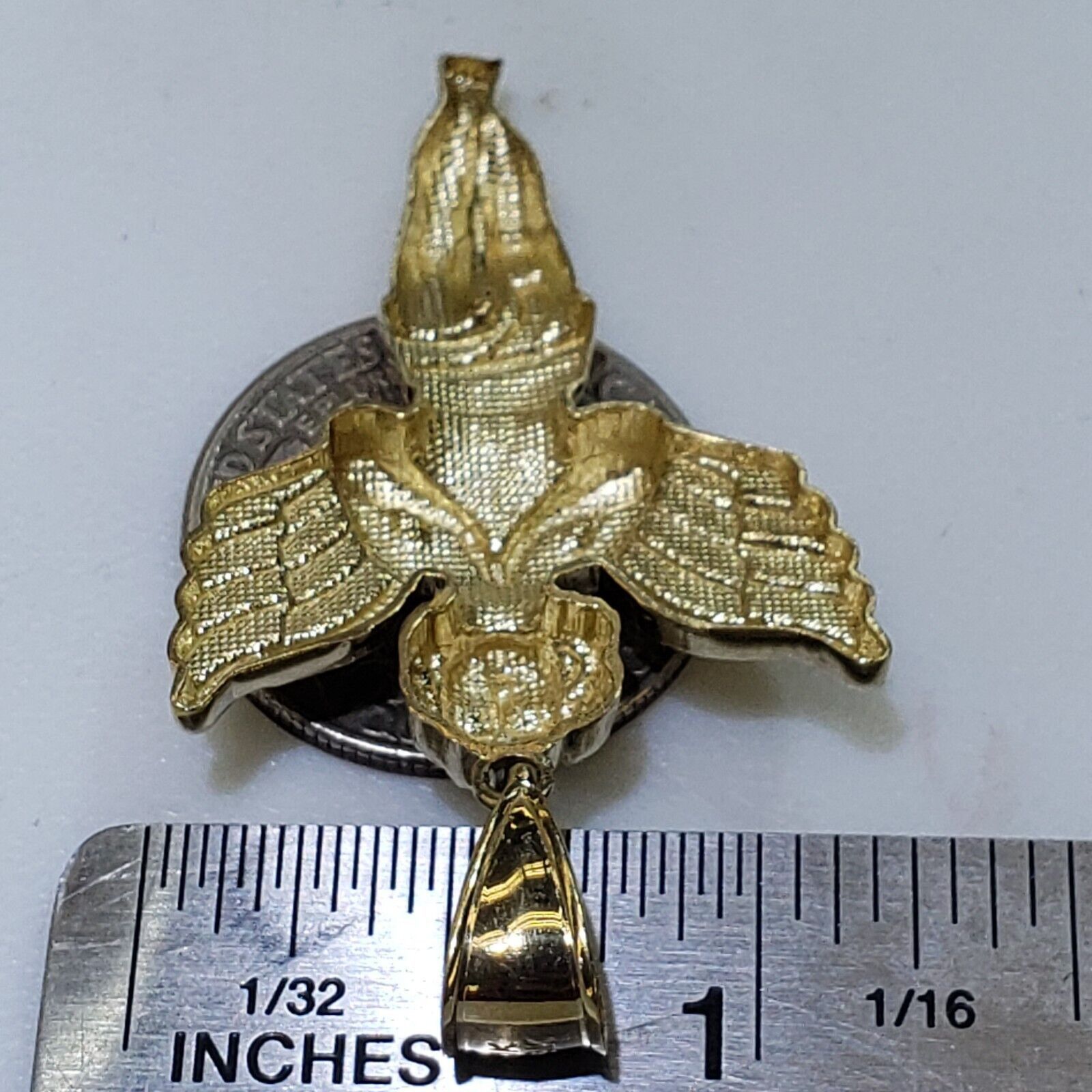 & Other Stories Big Real 10k Gold praying Angel Pendant Charm Size ONE SIZE - 16 Thumbnail