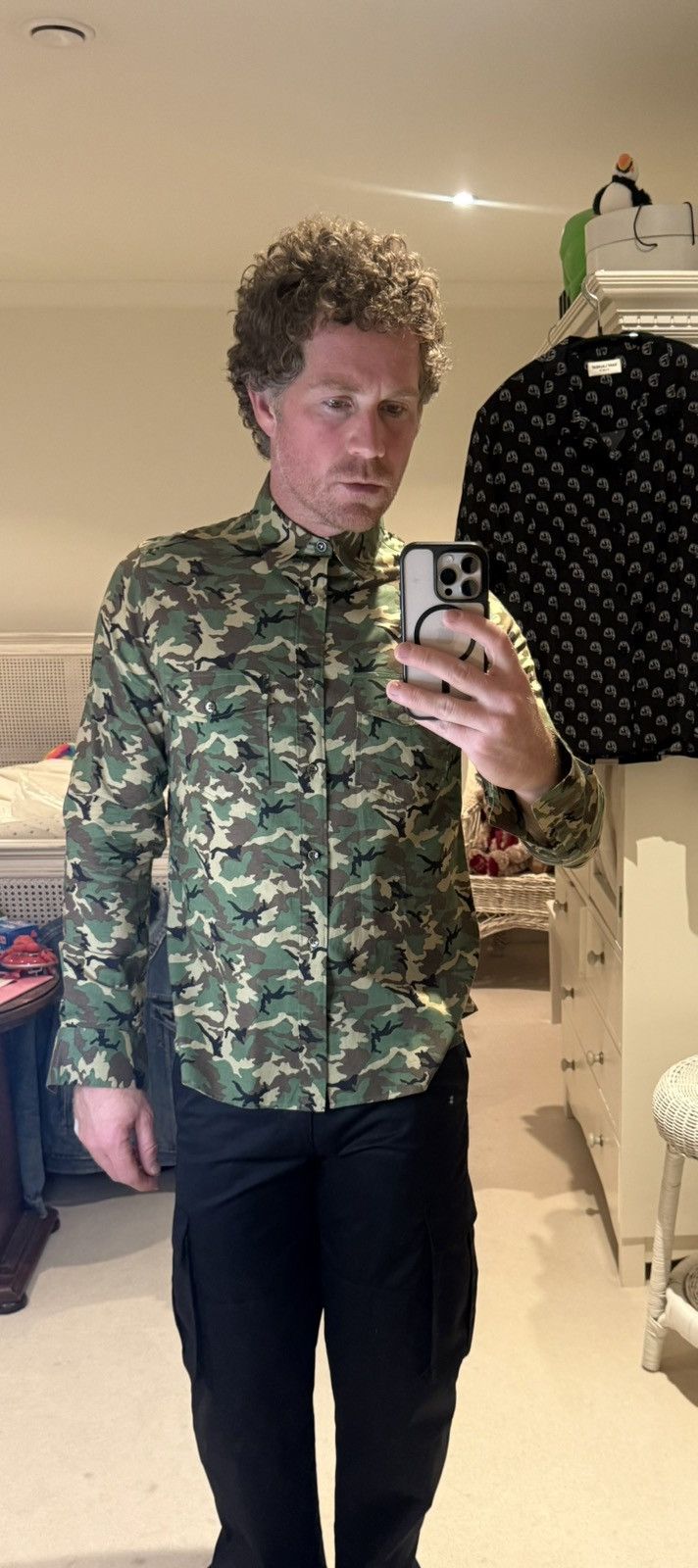 Saint Laurent Paris SS15 Saint Laurent Psych Rock camo shirt Hedi Slimane 41 Size US L / EU 52-54 / 3 - 5 Thumbnail