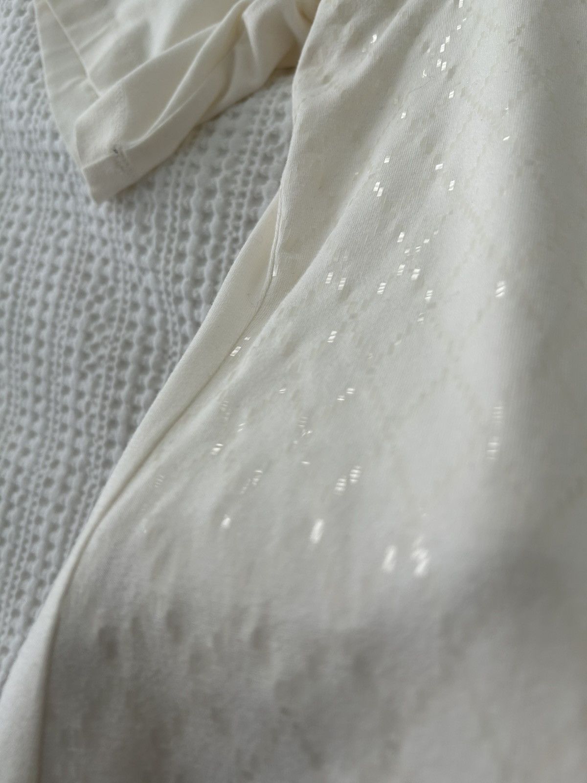 St. John St John Sport Wide Neck Top in Cream Size XL / US 12-14 / IT 48-50 - 2 Thumbnail