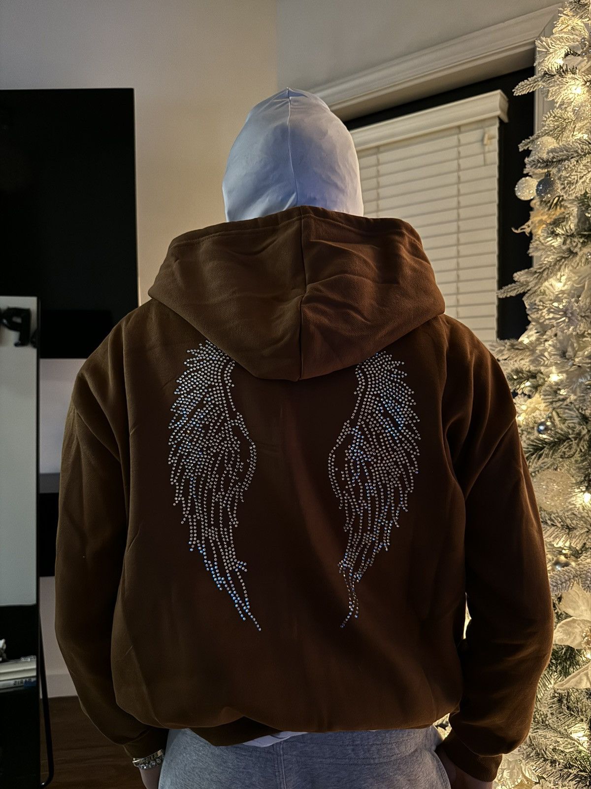 Vintage Rhinestones FXXK OFF And Wings Hoodie Size US M / EU 48-50 / 2 - 5 Thumbnail