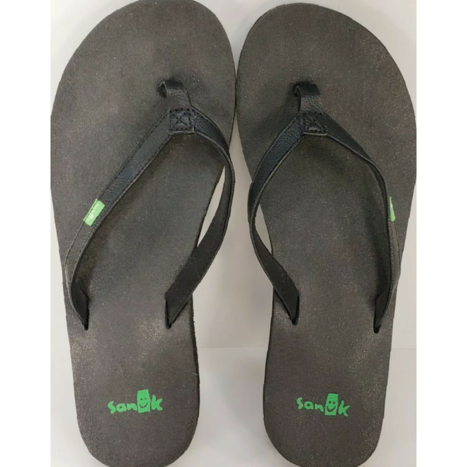 Sanuk Sanuk Yoga Joy Women's 7 Flip Flop Toe Post Sandals Black Deep Teal SWS10275 Size US 7 / IT 37 - 7 Thumbnail