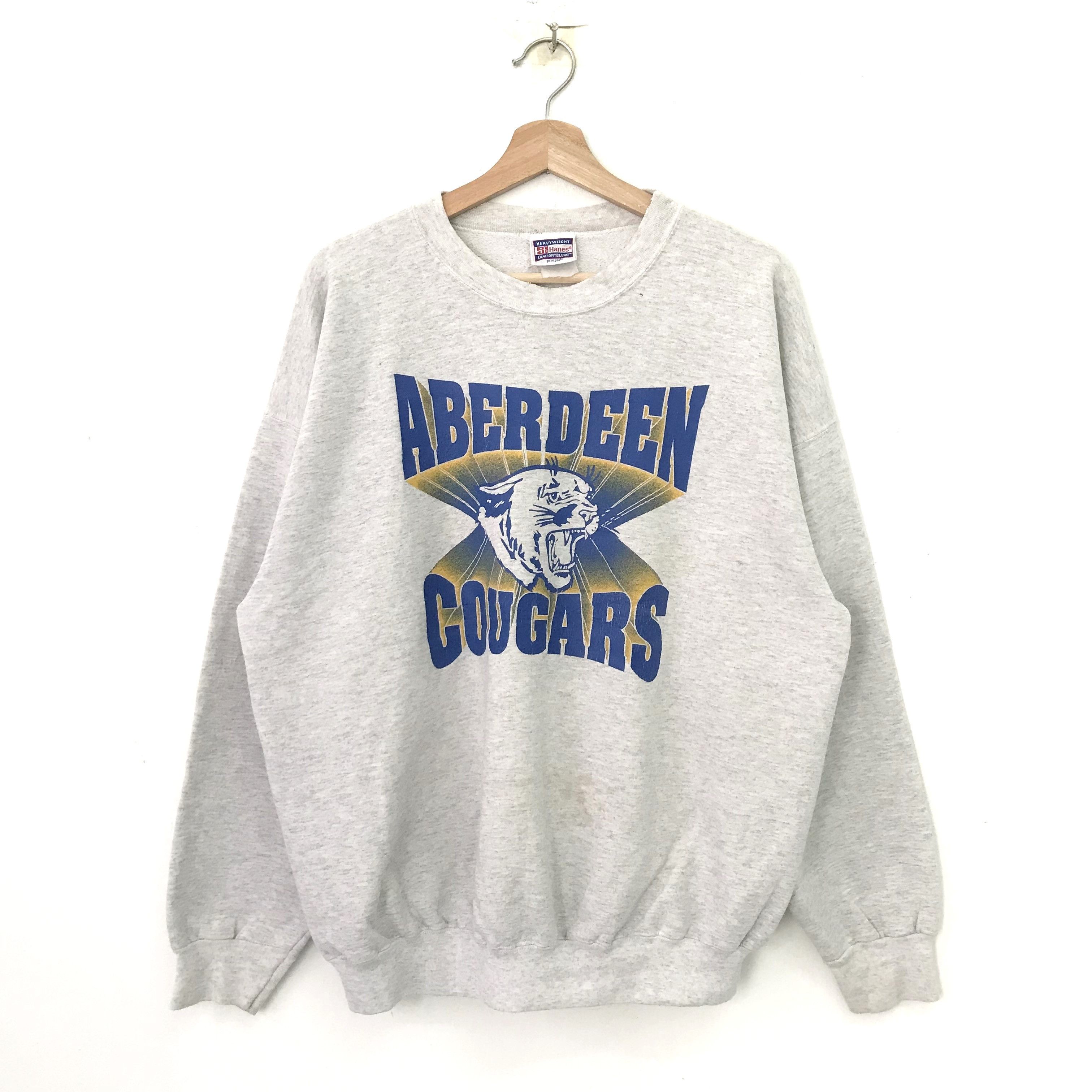 Vintage Vintage Aberdeen Cougars Gray Sweatshirt - 657 Size US XL / EU 56 / 4 - 1 Thumbnail