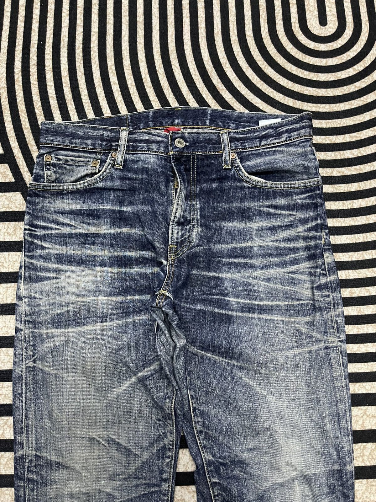 Uniqlo 2000s UNIQLO S002 WASHABLE DENIM JEANS RARE DESIGN Size US 32 / EU 48 - 6 Thumbnail