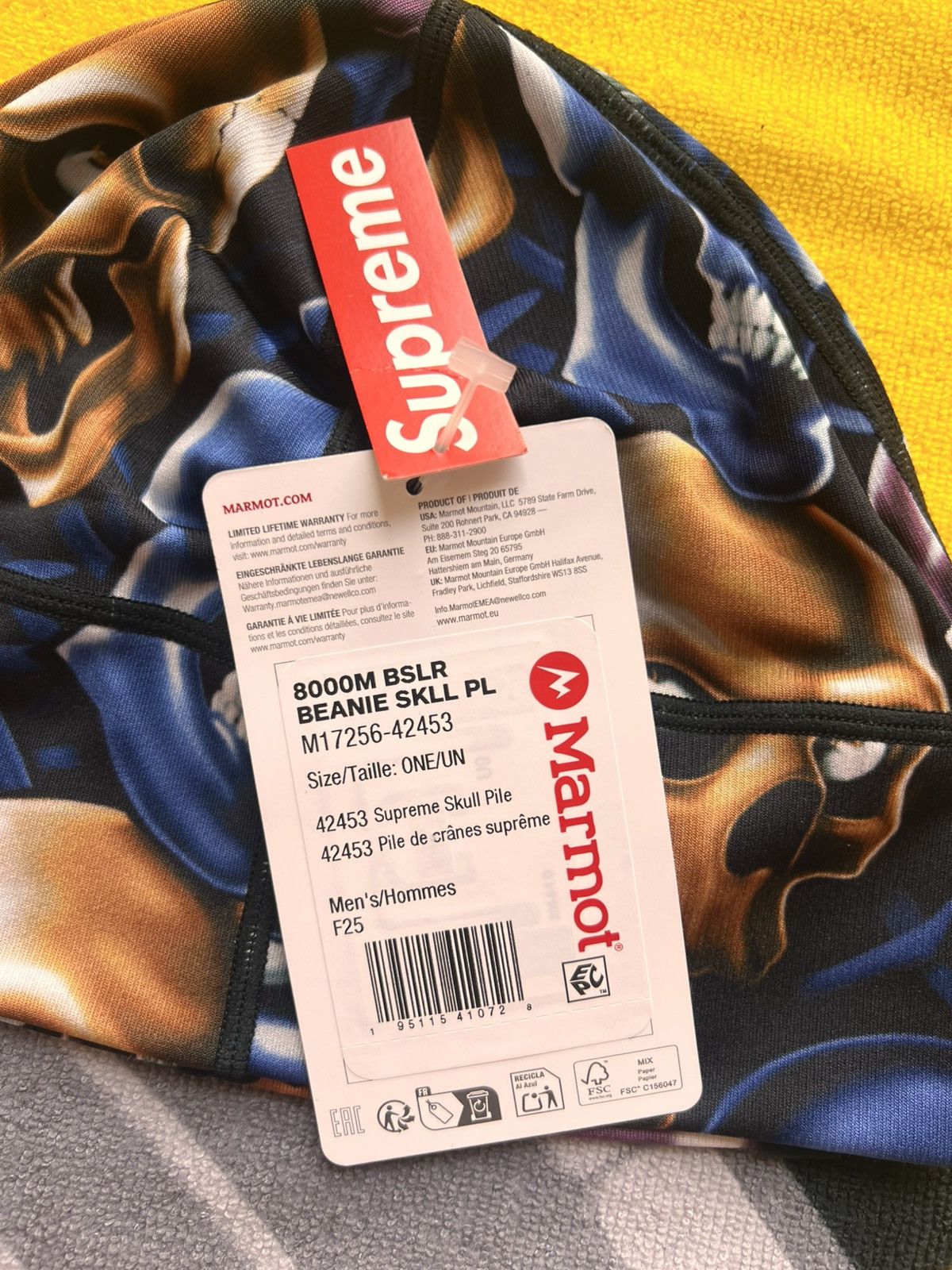 Supreme Supreme Marmot Skull Pile Base Layer Beanie (FW25) cap hat Size ONE SIZE - 10 Thumbnail