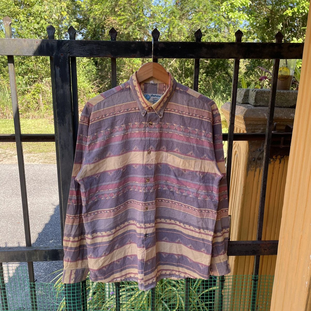 Japanese Brand × Vintage 🔥Vintage 80s Retro Nostalgic Modern Style Navajo Shirts Size US L / EU 52-54 / 3 - 1 Thumbnail