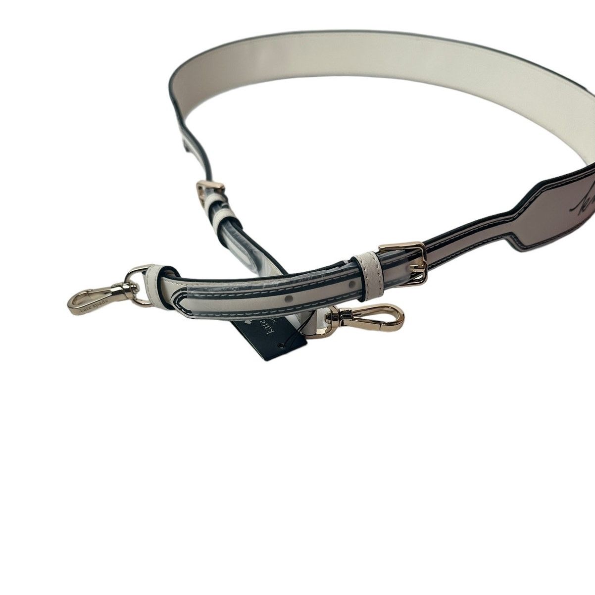 Kate Spade Kate Spade Script Logo Heart Leather Bag Strap in Meringue Size ONE SIZE - 6 Thumbnail