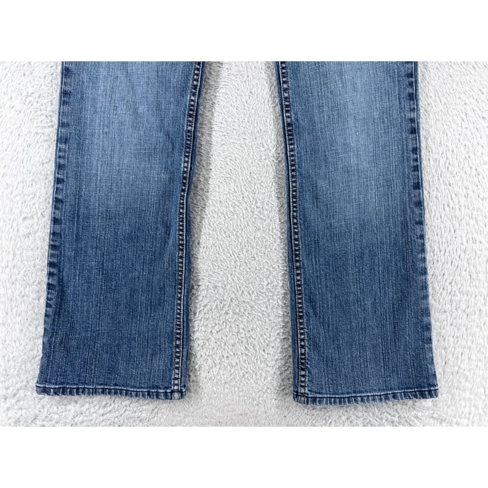Express Express Jeans Women's 5-Pocket Bootcut Denim Blue Rhinestone Embellished XS? Size 42" / US 20 - 5 Thumbnail