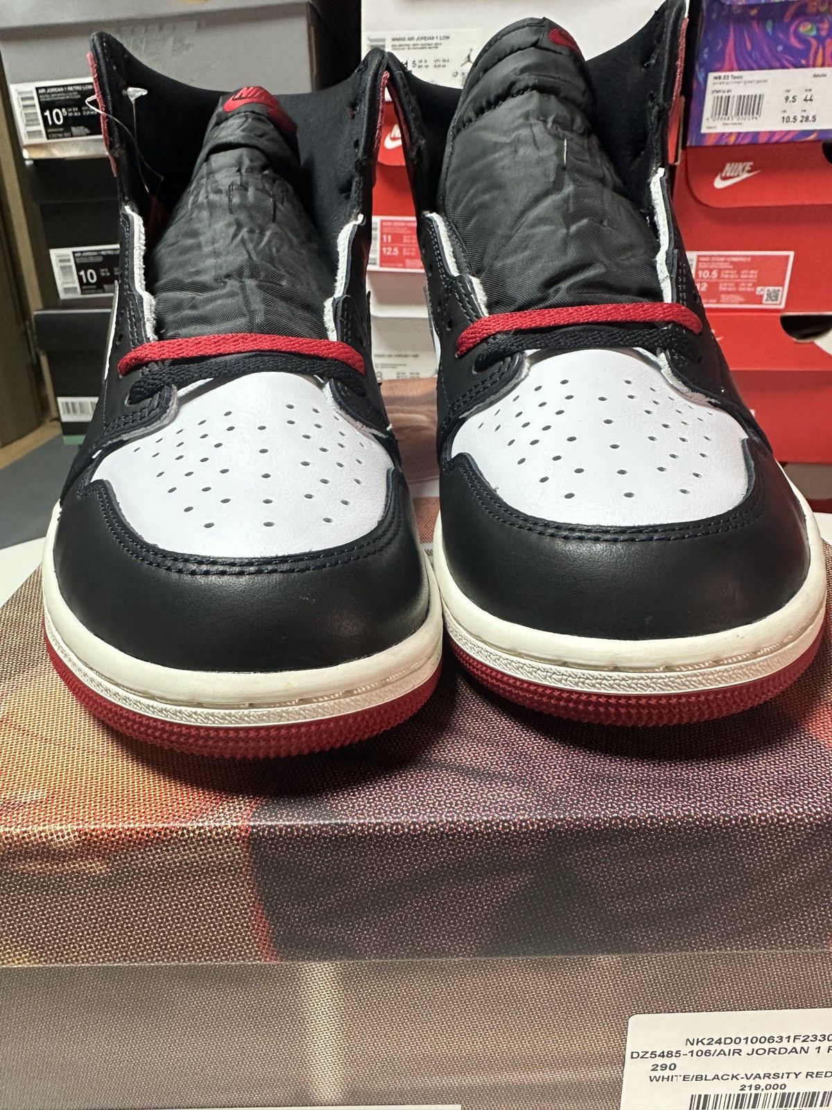 Jordan Brand × Nike Air Jordan 1 Retro OG High Black Toe Reimagined Size 11 Size US 11 / EU 44 - 6 Thumbnail