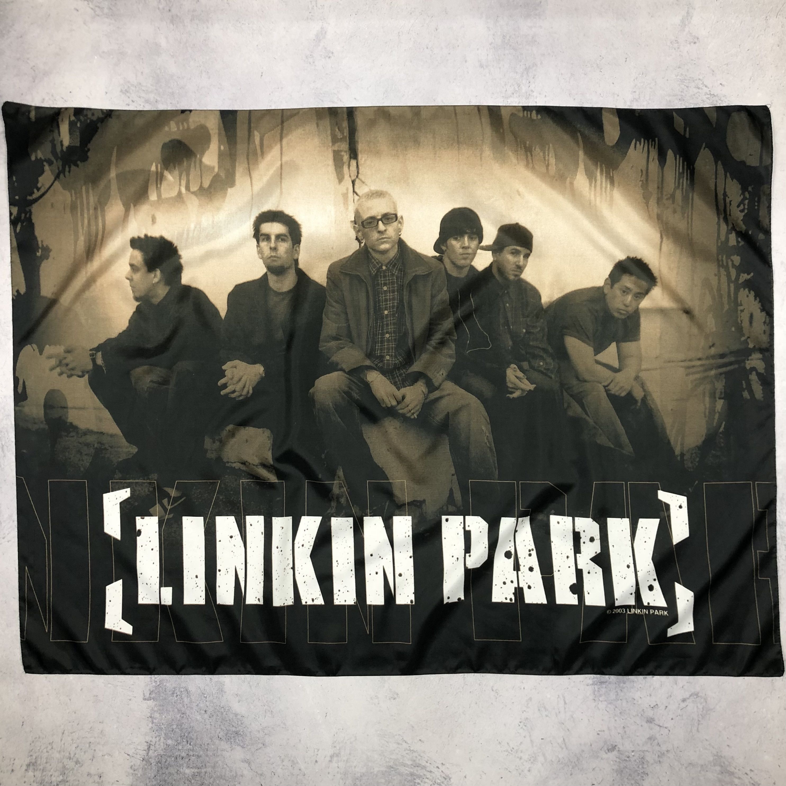 Band Tees 2003 Linkin Park Flag Poster Wallpaper Size ONE SIZE - 2 Thumbnail