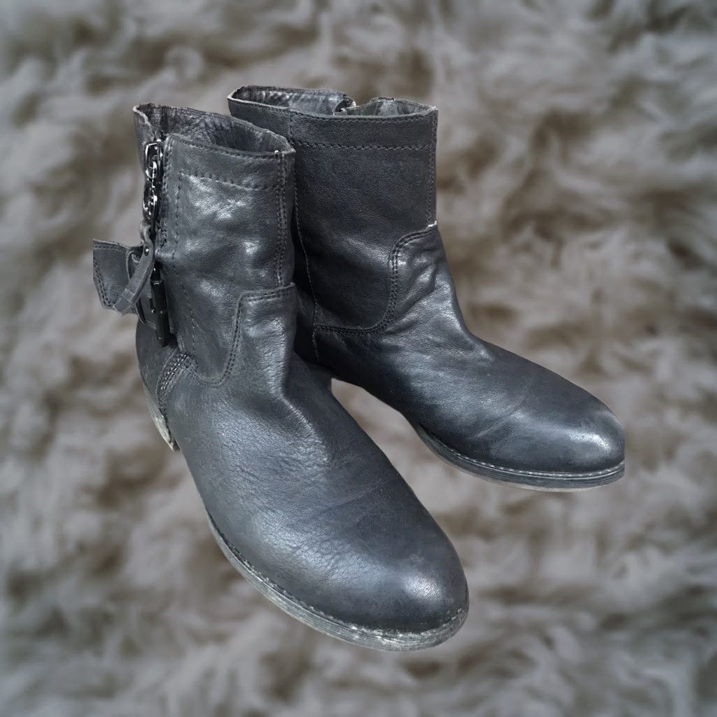 Sam Edelman Sam Edelman Kacey Ankle Boots Womens Size 8M Black Leather Casual Side Zip Boots Size US 8 / IT 38 - 1 Thumbnail