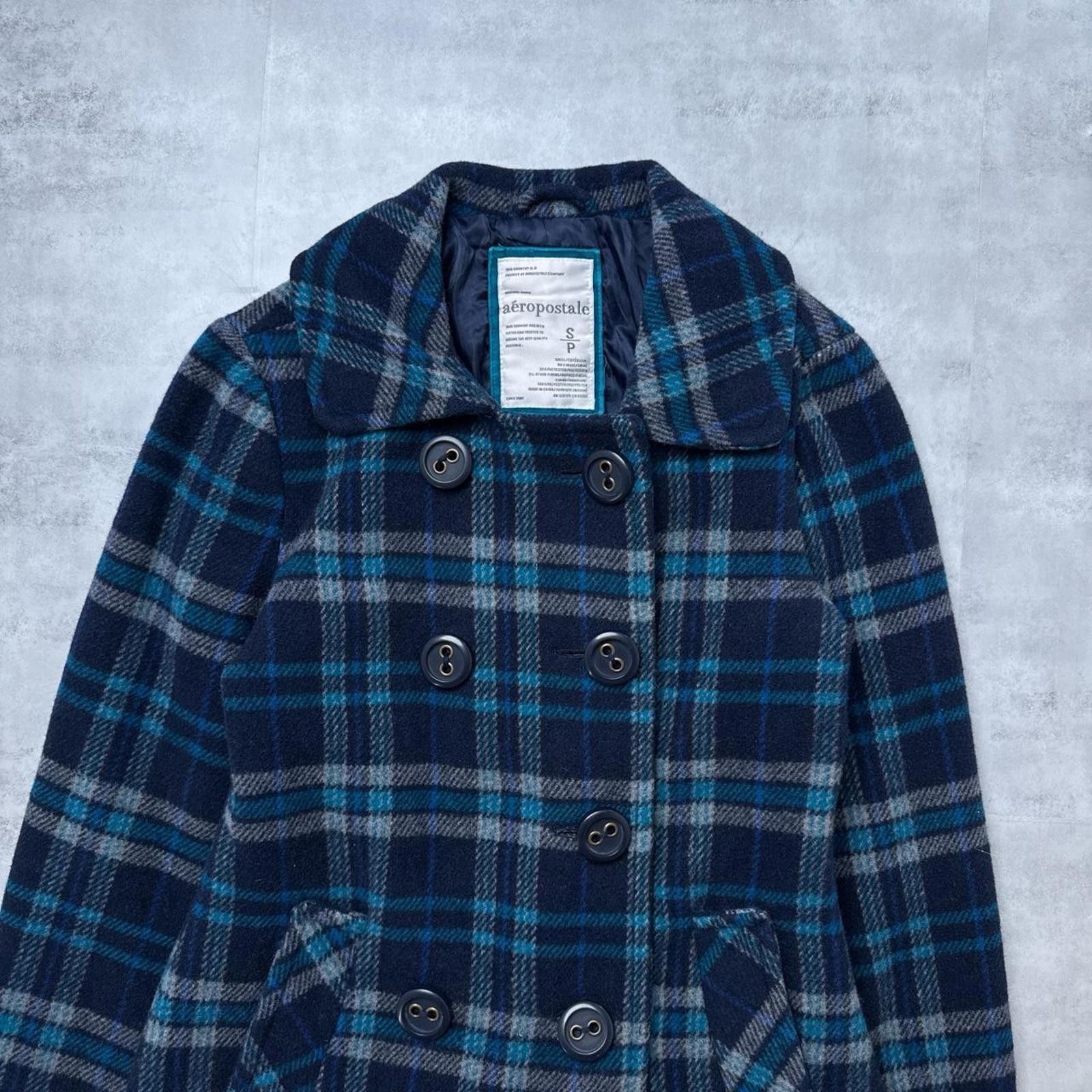 Aeropostale Y2K Aeropostale Plaid Button Peacoat 00s Jacket Size S / US 4 / IT 40 - 2 Thumbnail