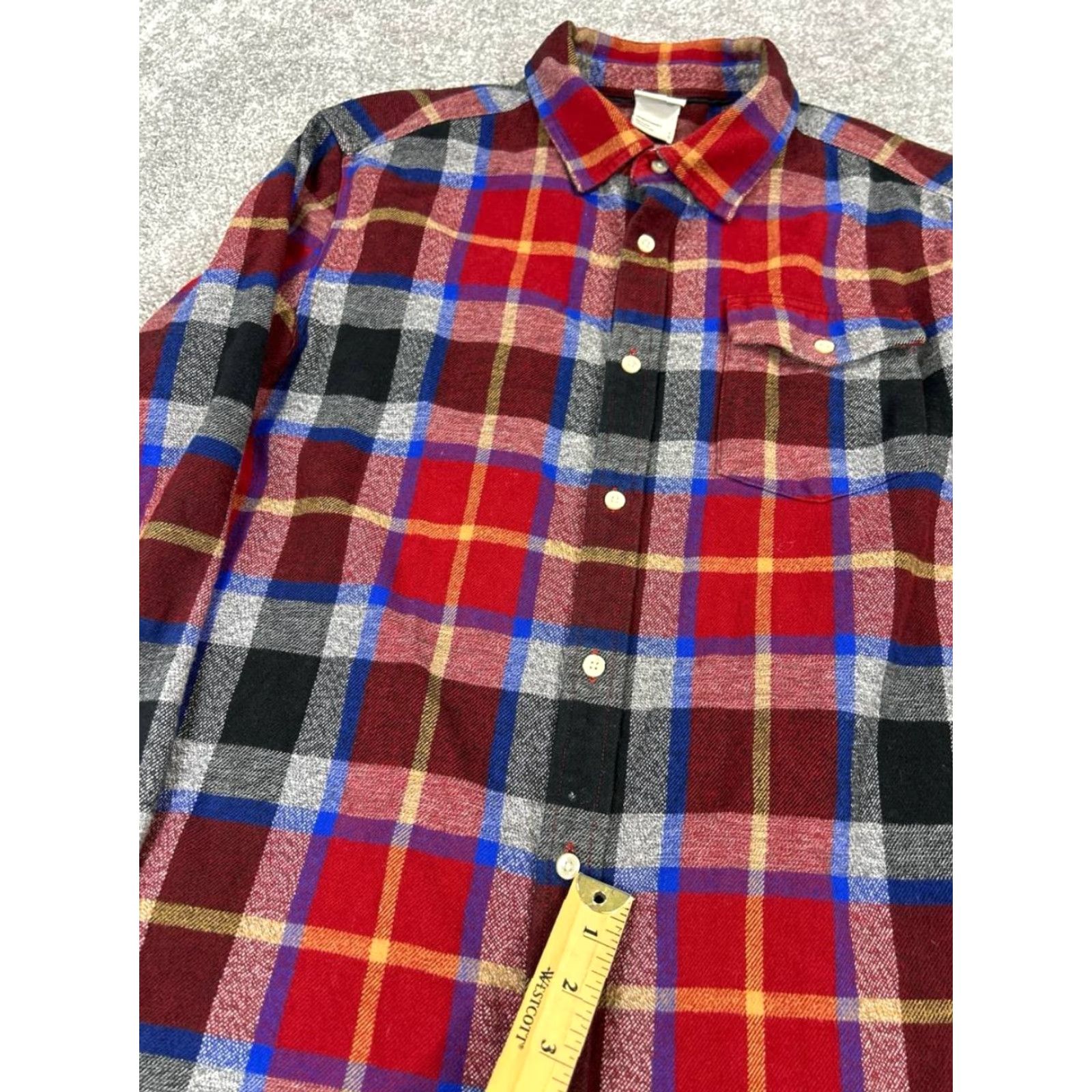 The North Face The North Face Button-Up Flannel Shirt Mens L Blue Cotton Plaid Regular Pocketed Mens Size US L / EU 52-54 / 3 - 6 Thumbnail