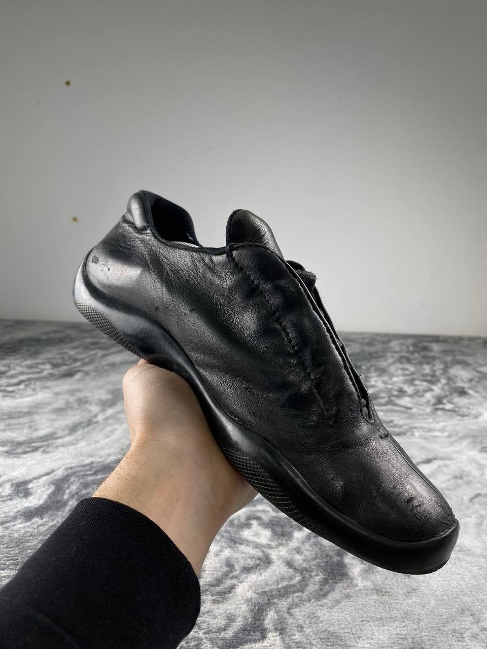 Prada Prada Leather Sneakers Size US 7 / EU 40 - 9 Thumbnail