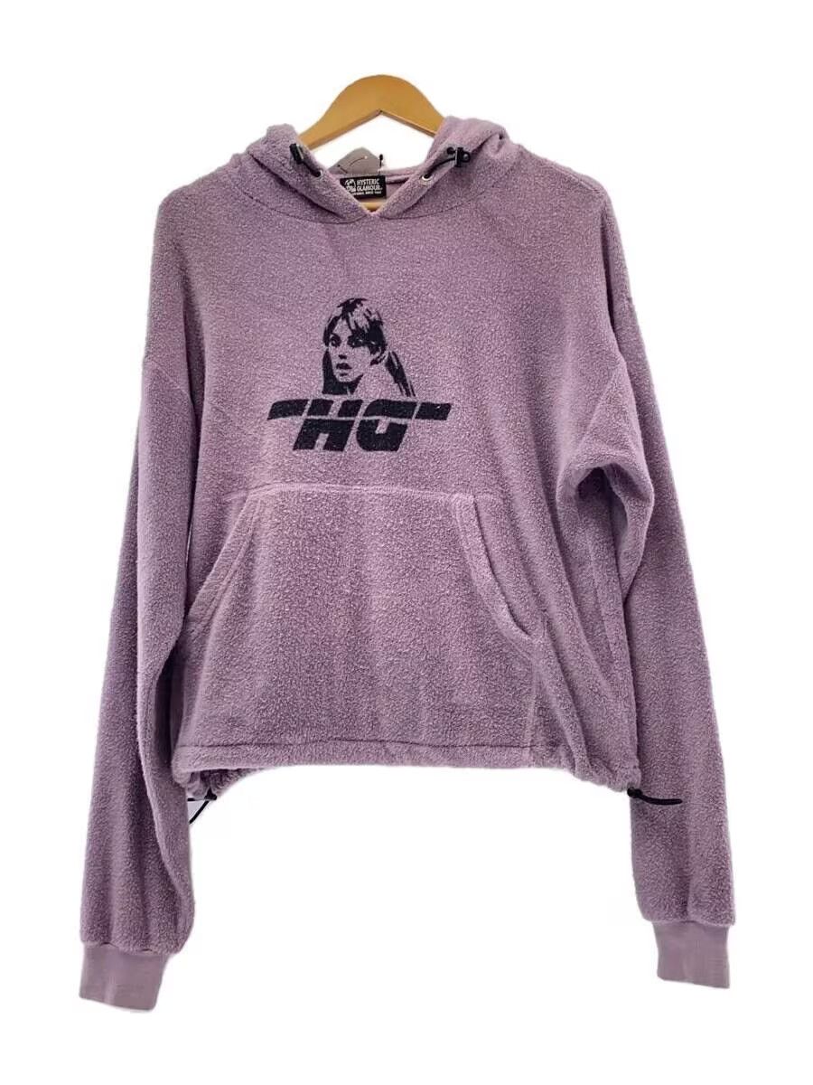 image of Hysteric Glamour Drop Shoulder Hg Woman Hoodie in Purple, Men's (Size Medium)