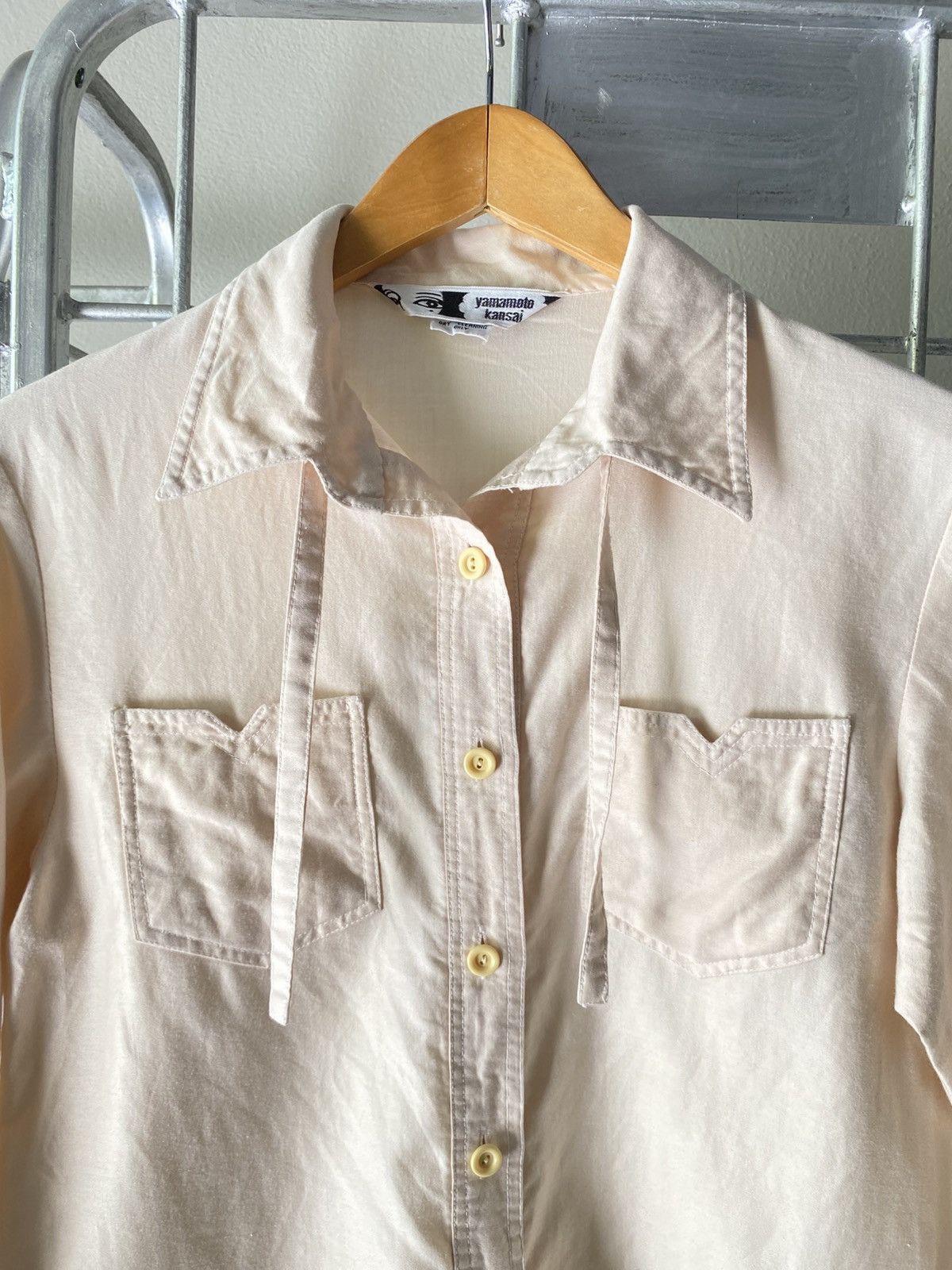 Kansai Yamamoto Yamamoto kansai Soft Beige Button-Up Shirt Size M / US 6-8 / IT 42-44 - 3 Thumbnail