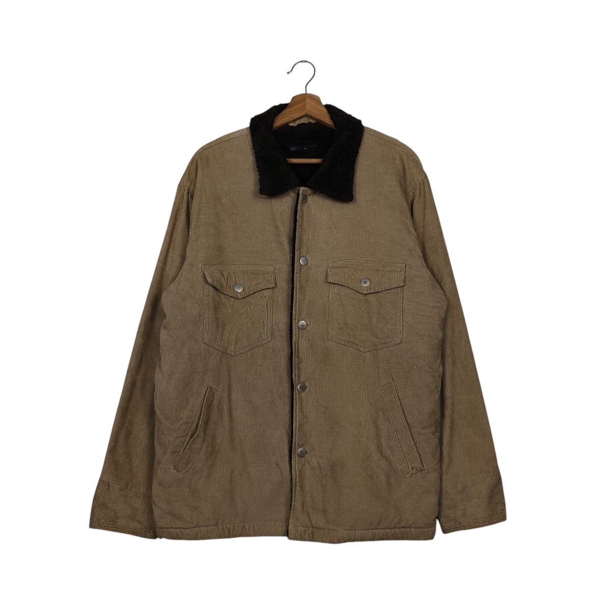 Japanese Brand 📌Vintage Biker Jacket Flat Linner Sherpa Blanket Size US L / EU 52-54 / 3 - 2 Thumbnail