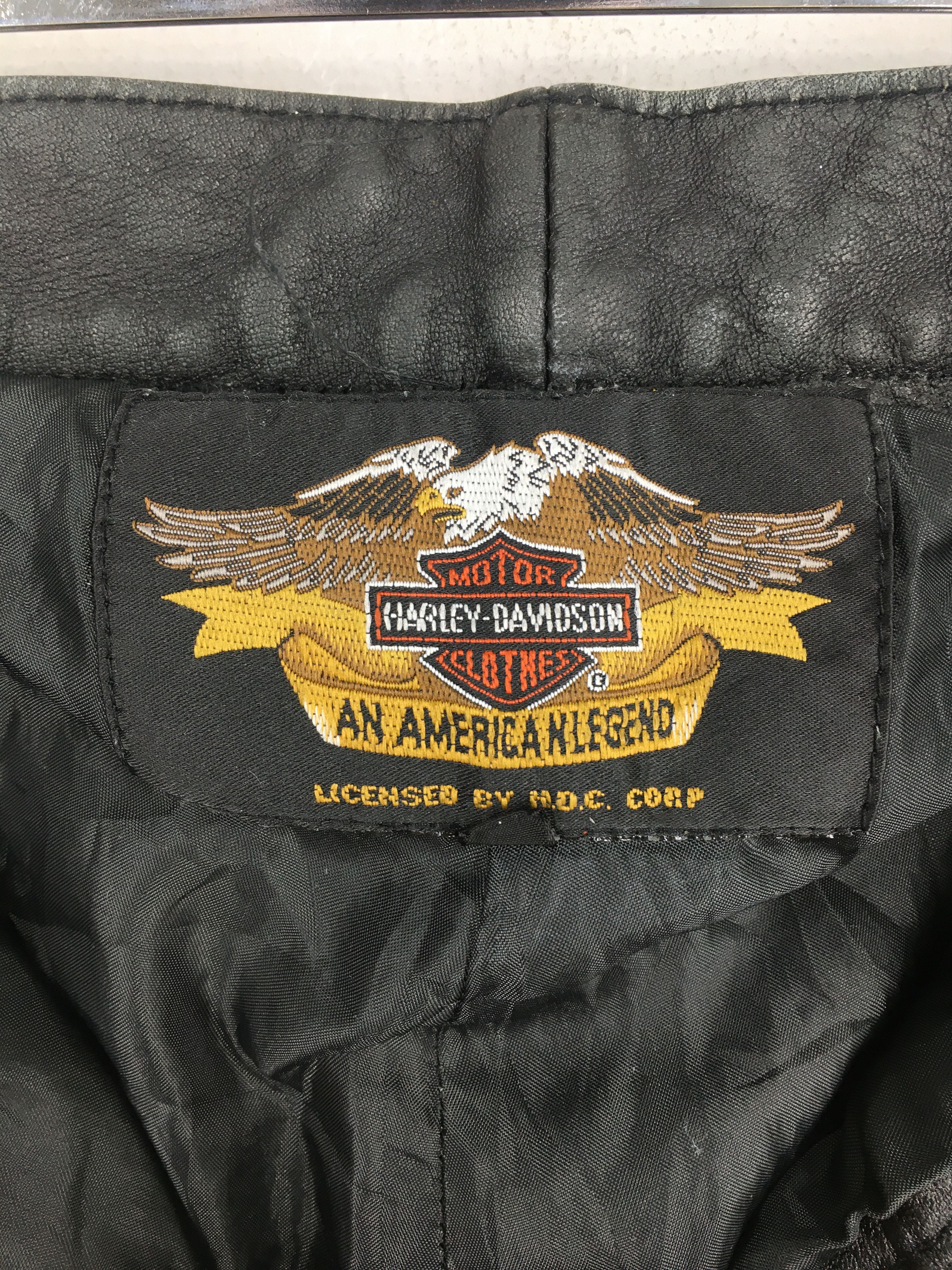 Harley Davidson Size 26x33 Vintage 90s Harley Davidson Leather Pants S1426 Size 26" / US 2 / IT 38 - 7 Thumbnail