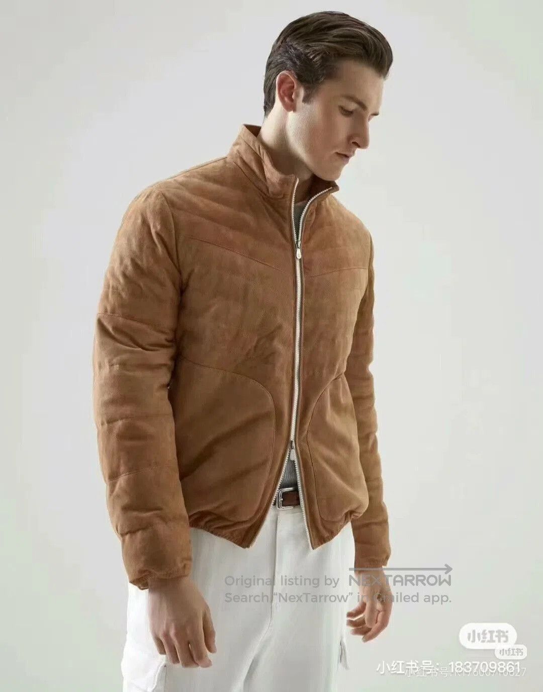 Japanese Brand Executive Men's Down Jacket in Brown. Size US L / EU 52-54 / 3 - 1 Thumbnail