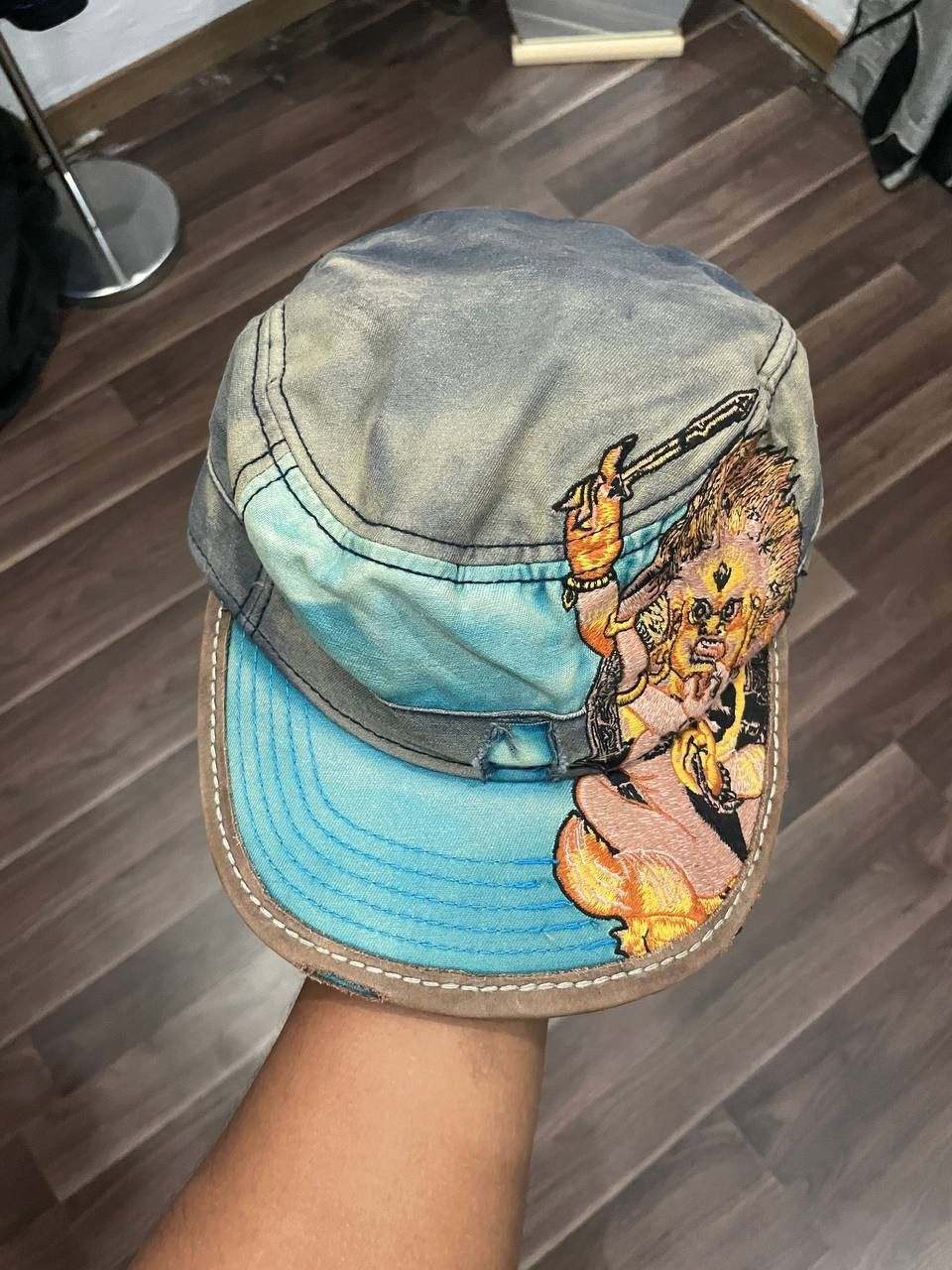 Le Grande Bleu (L.G.B.) RARE ‼️ Japanese Big Patches Buddhism True Religion Cap Size ONE SIZE - 5 Thumbnail