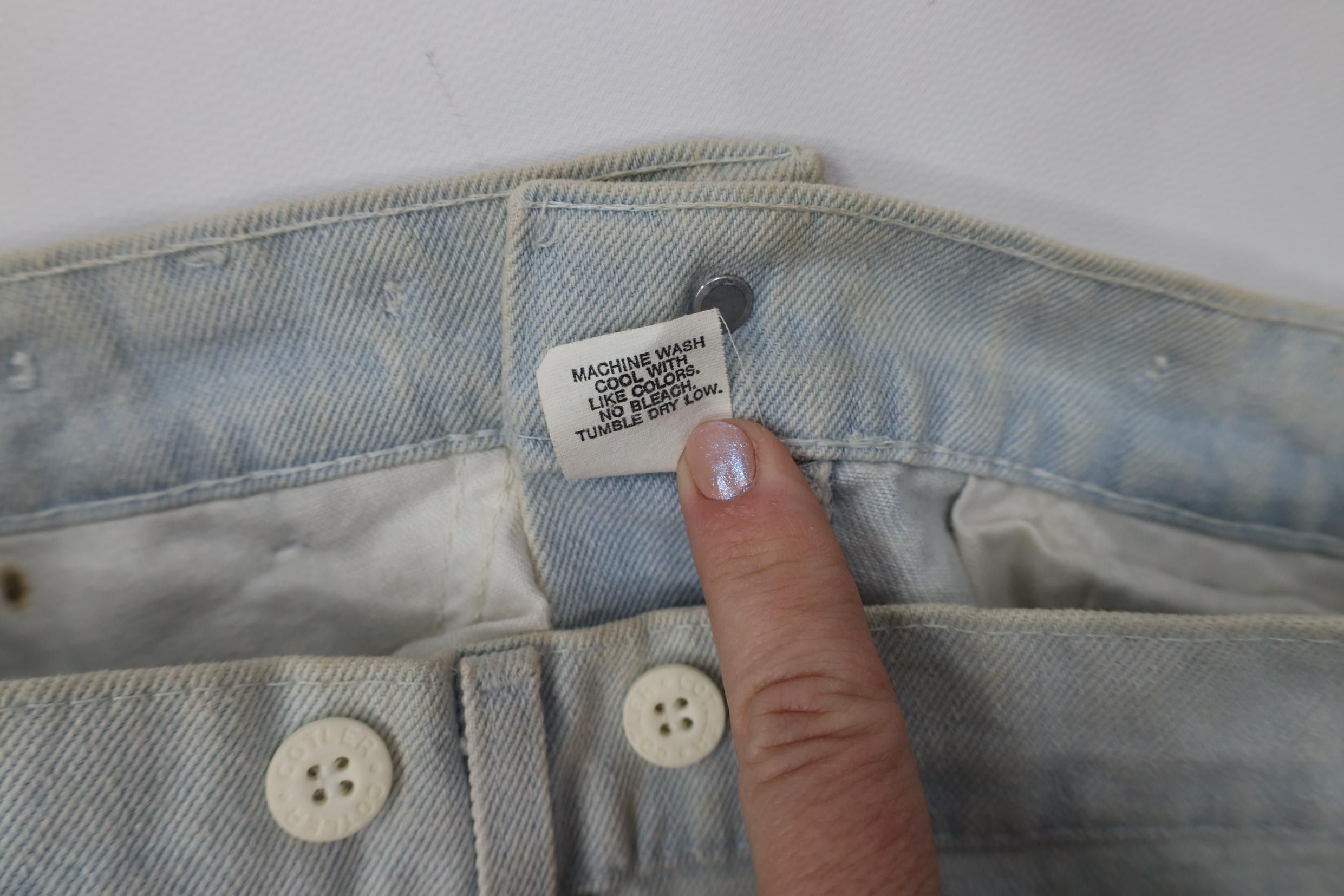 Vintage Vintage 70s Streetwear Pleated Straight Leg Denim Jeans USA Size 29" - 11 Thumbnail