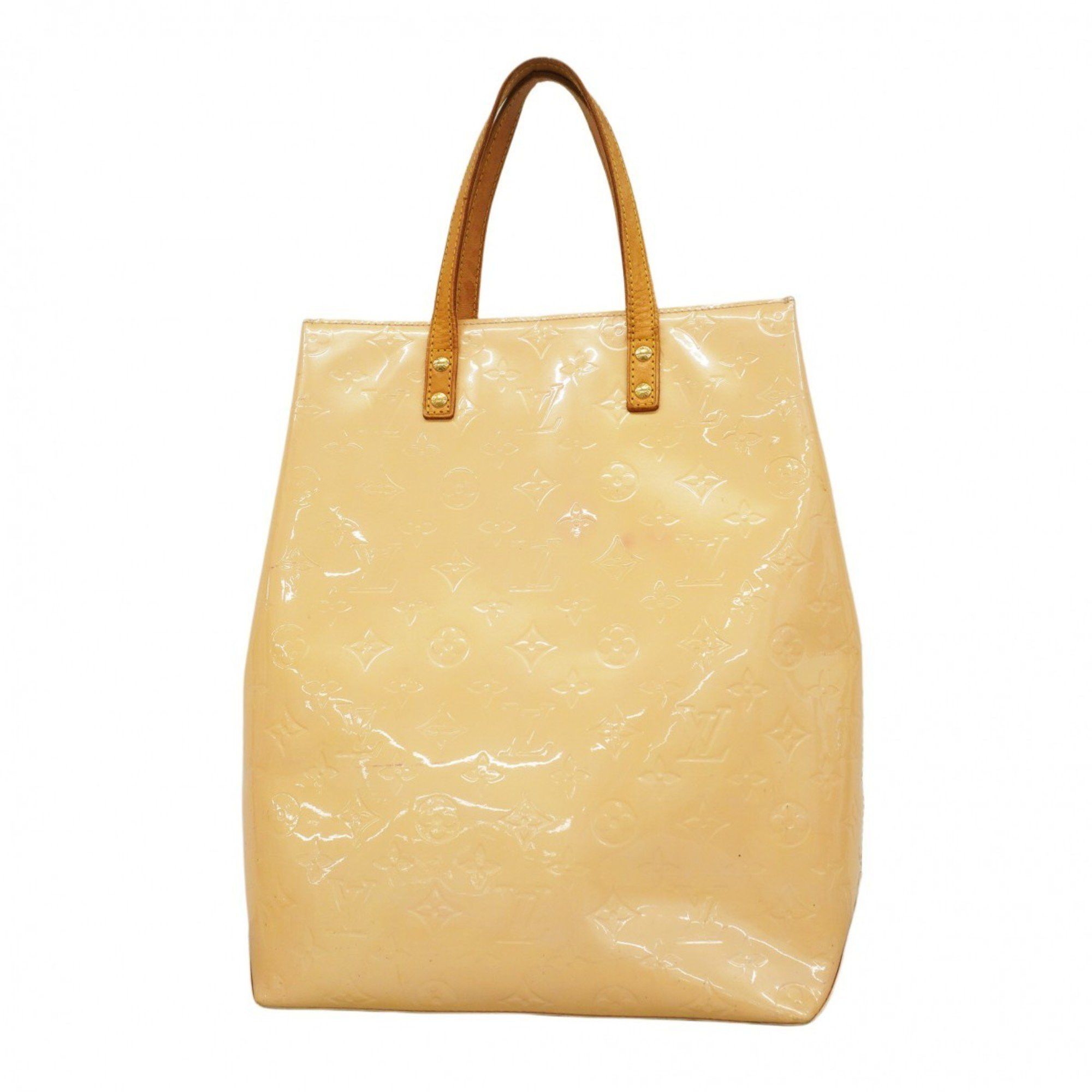 Louis Vuitton Vernis Reed MM Tote Bag M91304 Marshmallow Pink for