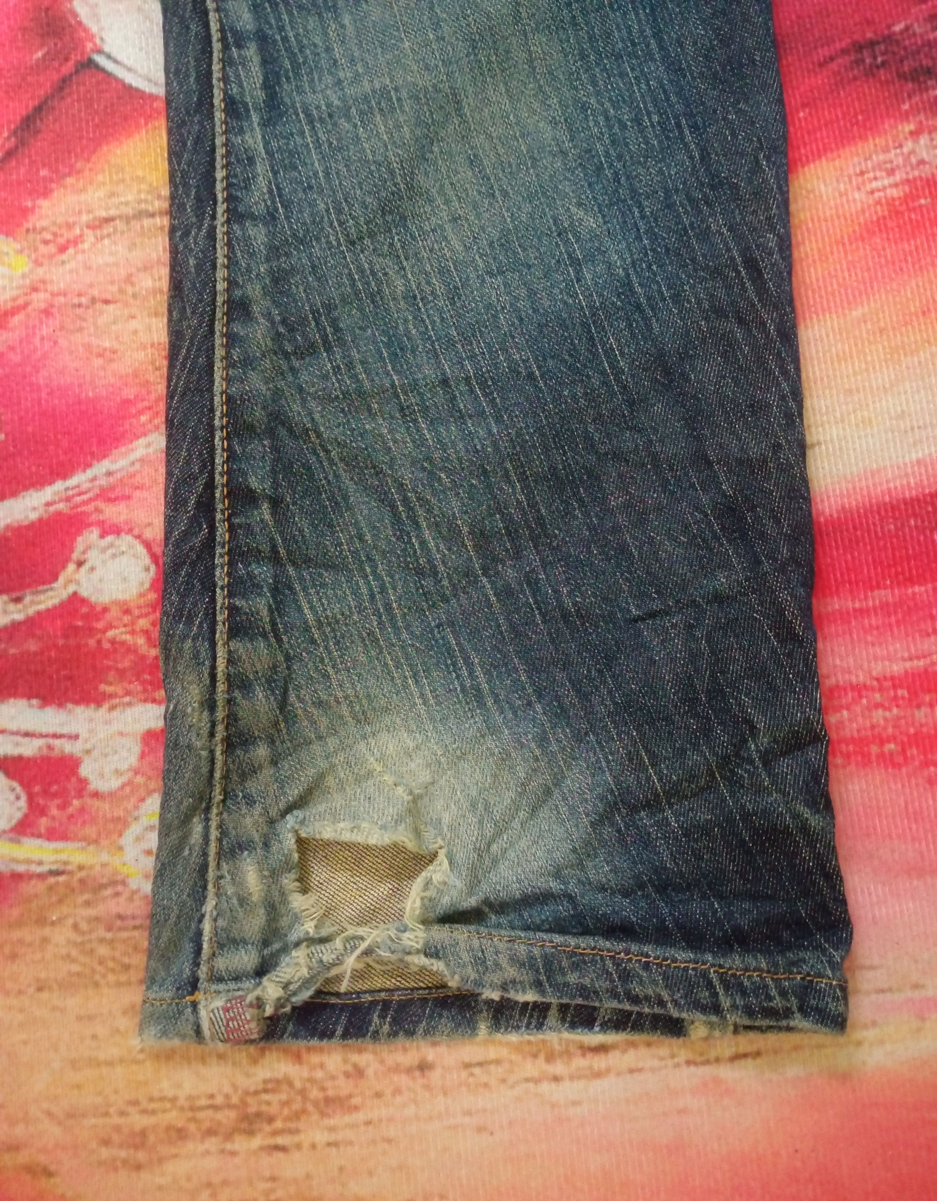 Edwin Rare Vintage Edwin Blue Trip Distressed Jeans Denim Size US 30 / EU 46 - 18 Thumbnail