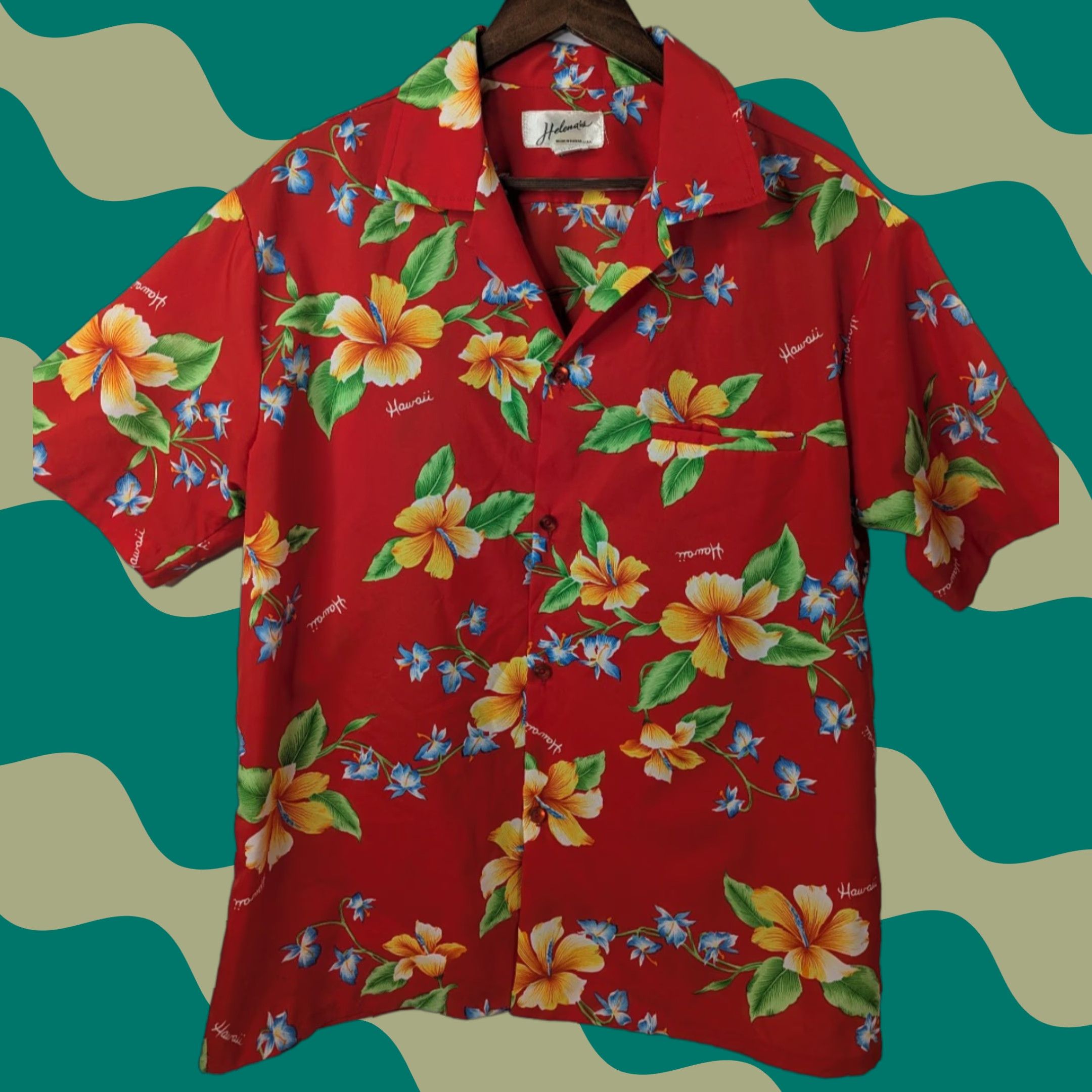 Vintage VINTAGE Helena's Floral Red Hawaiian Button Shirt Hawaii USA Made Men's XL Shirt Short Sleeve 1980s Hawaiian Mens Red Vintage Shirt Size US XL / EU 56 / 4 - 1 Thumbnail