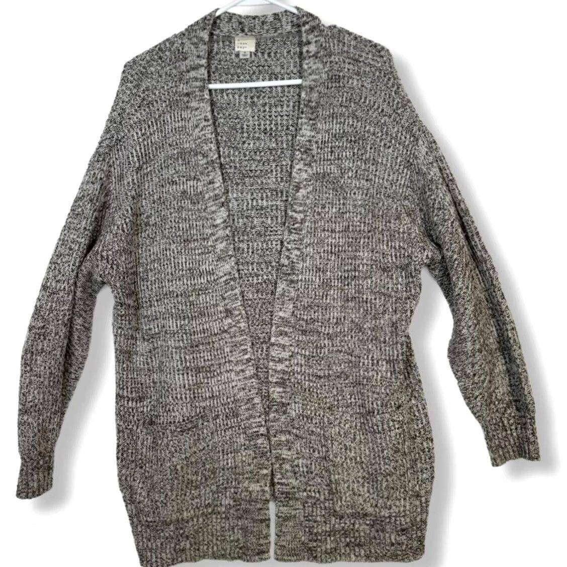 Vintage A New Day Cardigan Sweater Women’s S Long Waisted Knit Closed Open Front V-Neck Raglan Sleeve Brown Fall Winter Size S / US 4 / IT 40 - 2 Thumbnail