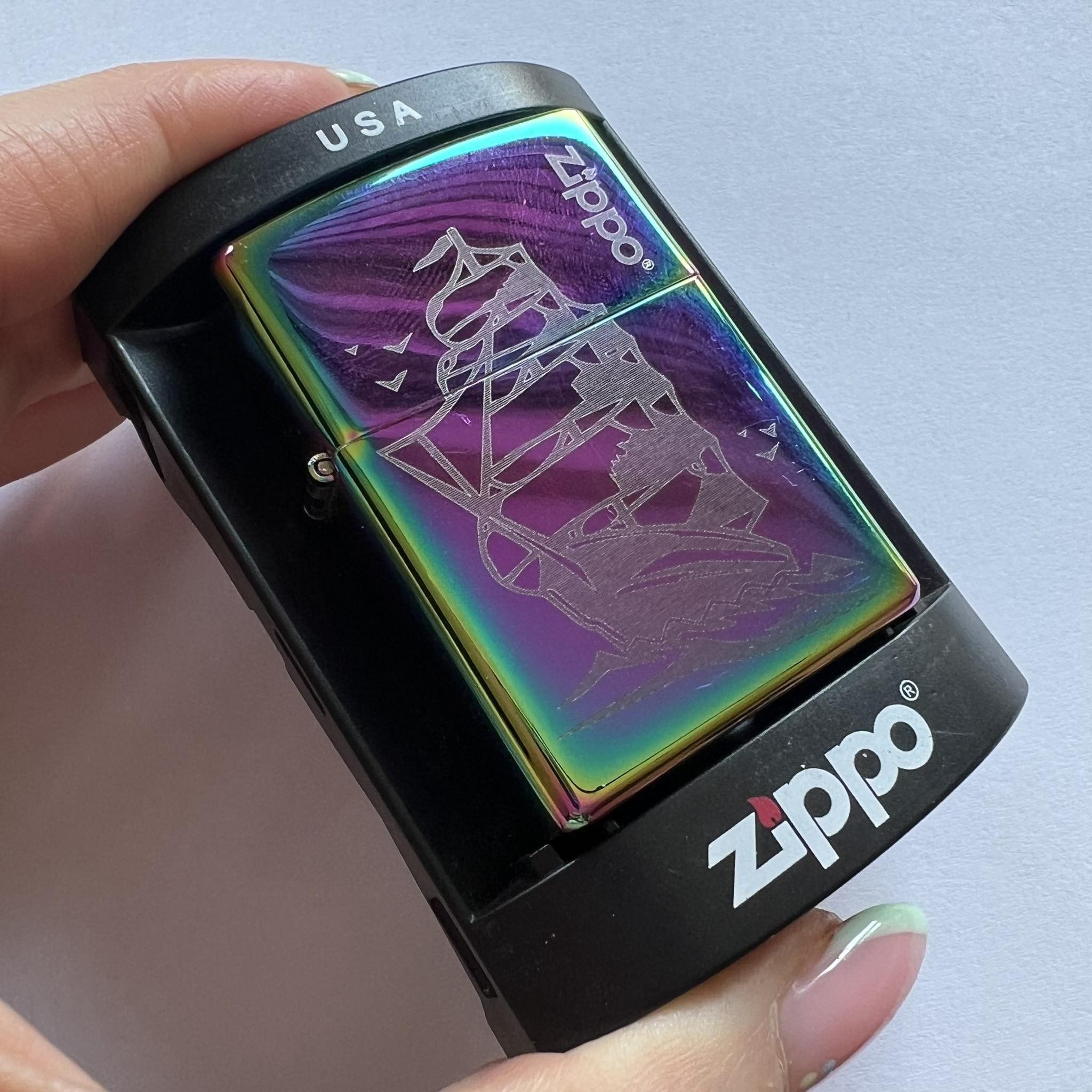 Zippo Men's Pocket Lighter Ship in Box Made in USA