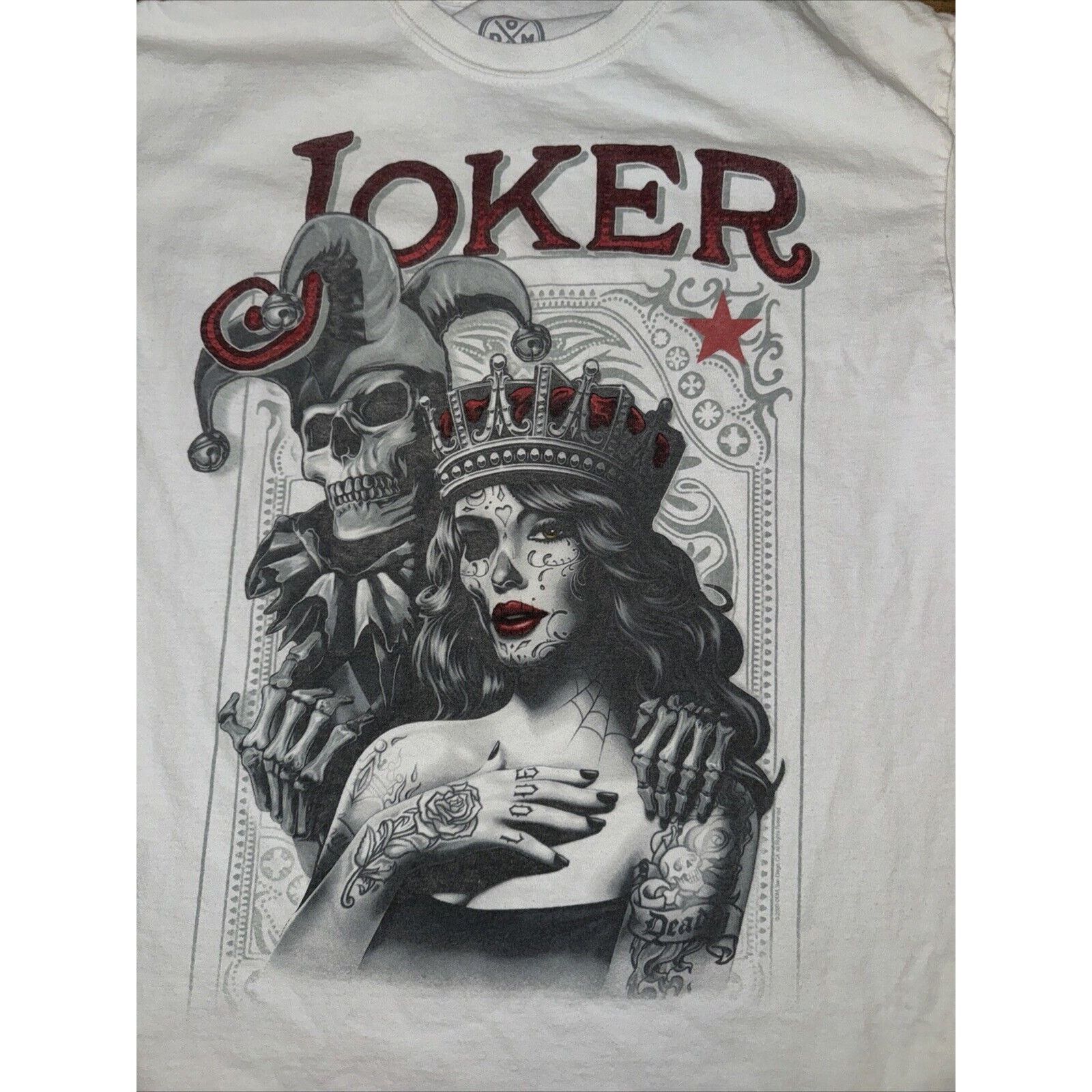 Band Tees × Vintage Y2K DOM Joker T-Shirt White Large 20x26 Size US L / EU 52-54 / 3 - 2 Thumbnail