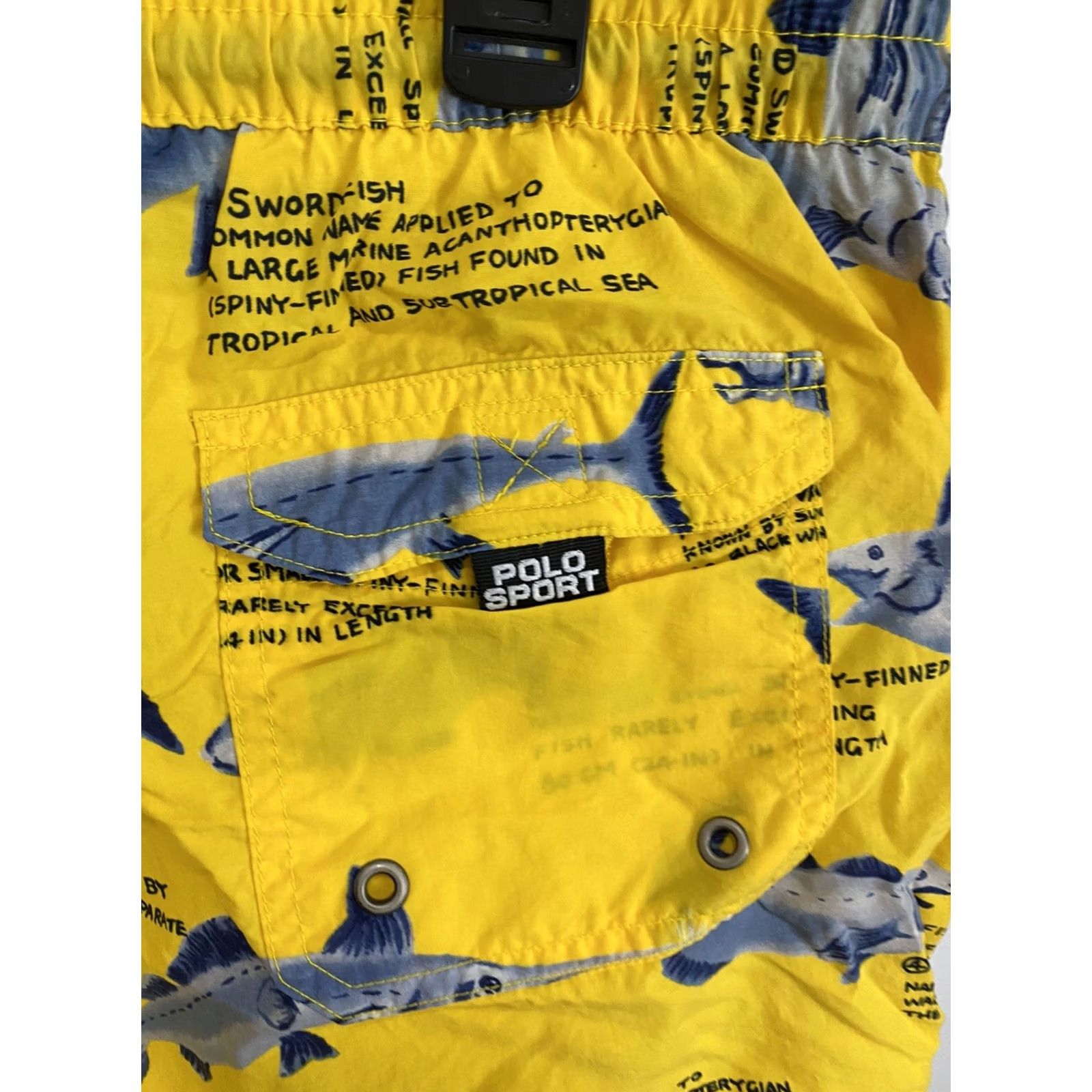 Vintage VINTAGE Polo Sport Ralph Lauren Sea Life Fish All Over Print Swim Trunk Shorts Yellow Adult XL Mens Size US XL / EU 56 / 4 - 5 Thumbnail