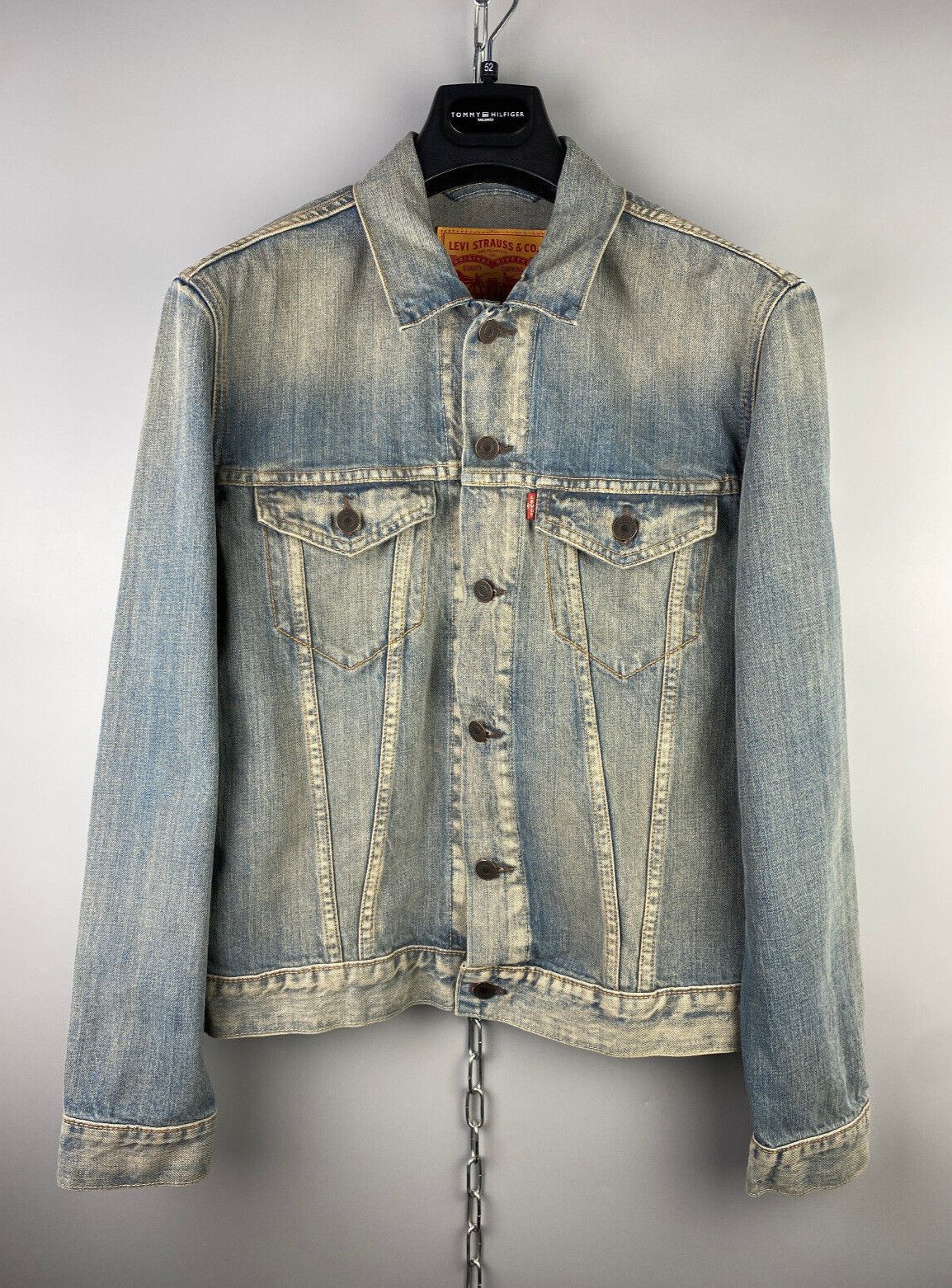 Levi's Levis Washed Denim Long Sleeve Trucker Jacket Size US M / EU 48-50 / 2 - 1 Thumbnail