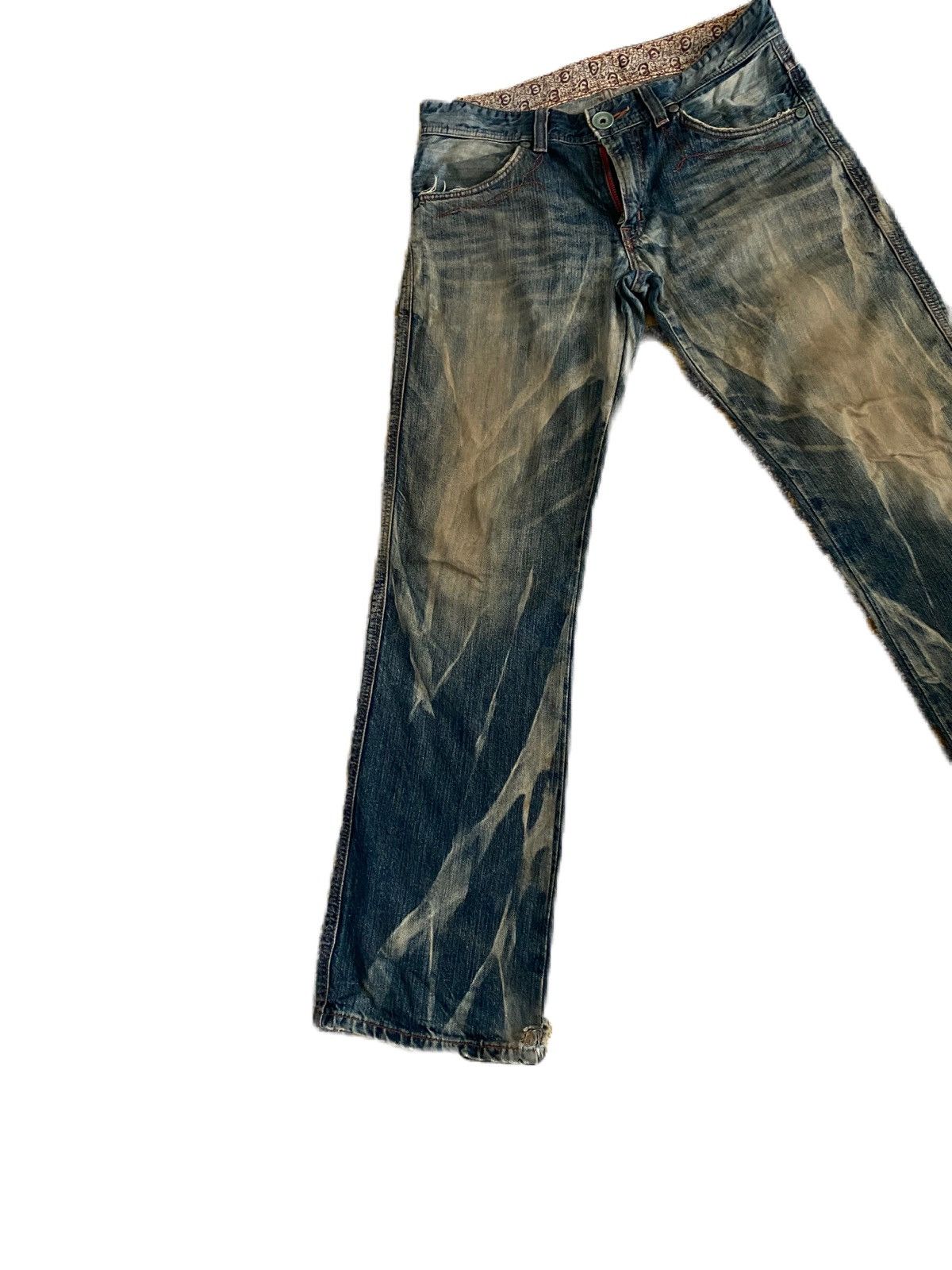 Edwin EDWIN BLUE TRIP NATURAL DISTRESS ABSTRACT DENIM RARE Size US 34 / EU 50 - 5 Thumbnail