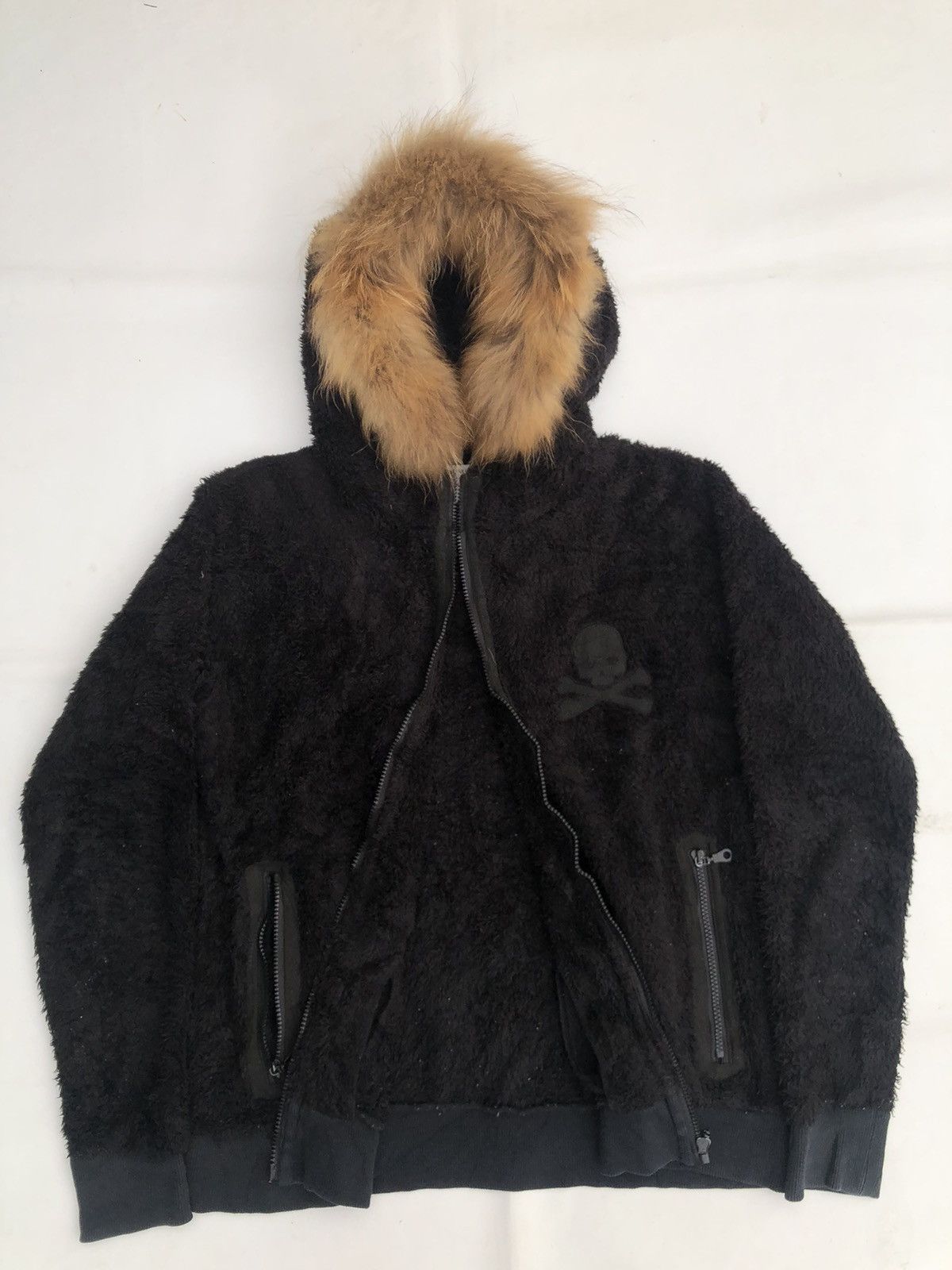 If Six Was Nine Japan Faux Fur Hoodie Dark Skull Rock Punk Ifsix Style Size US L / EU 52-54 / 3 - 3 Thumbnail