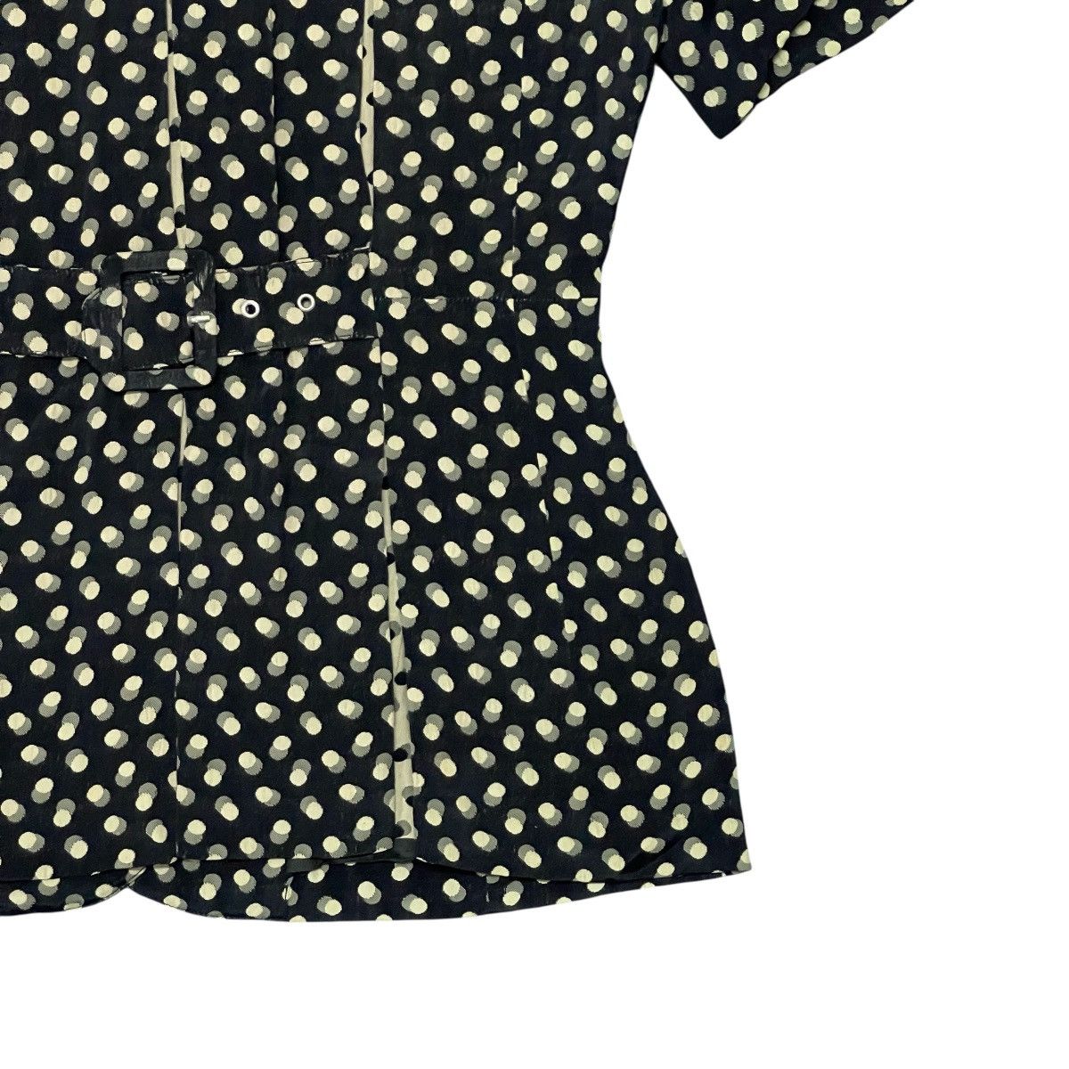 Vintage 80s Lolita Lempicka Paris Polka Dot Fitted Blazer Jacket Size M / US 6-8 / IT 42-44 - 10 Thumbnail