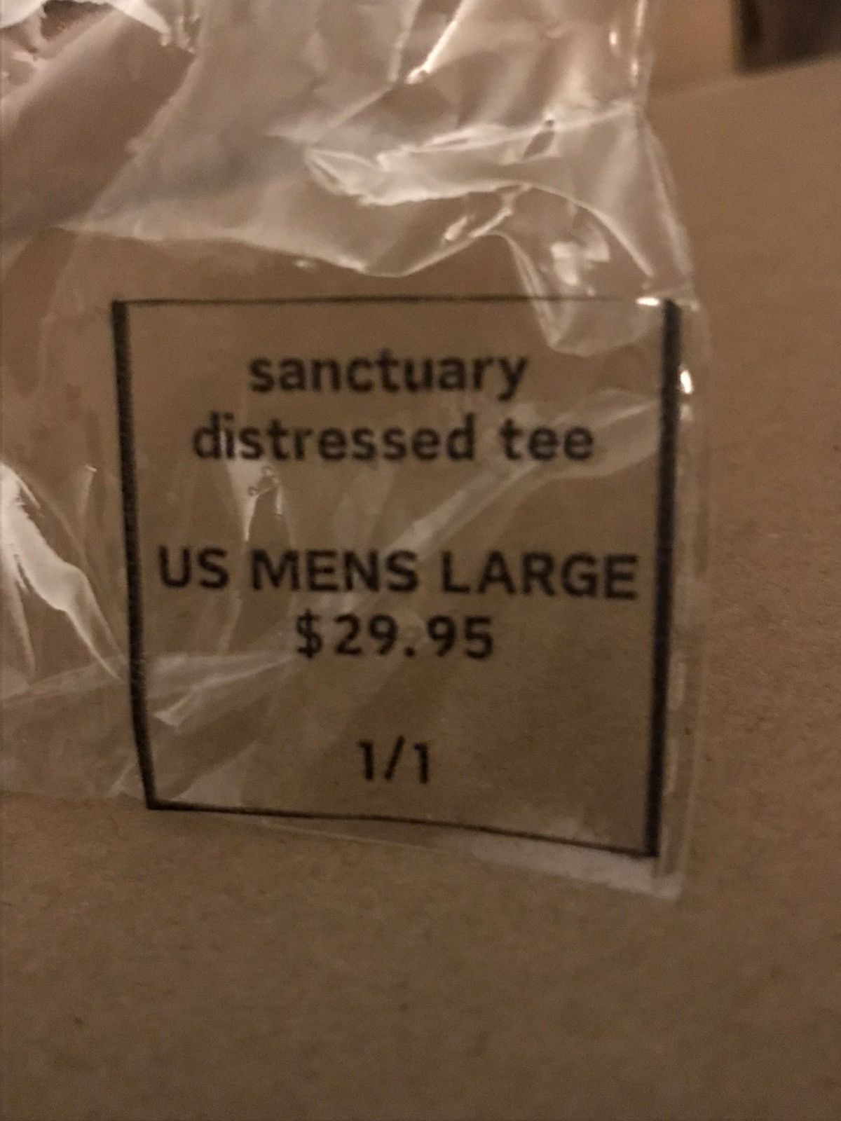 Handmade SANCTUARY STUDIOS distressed tee US MENS LARGE NEW Size US L / EU 52-54 / 3 - 5 Thumbnail