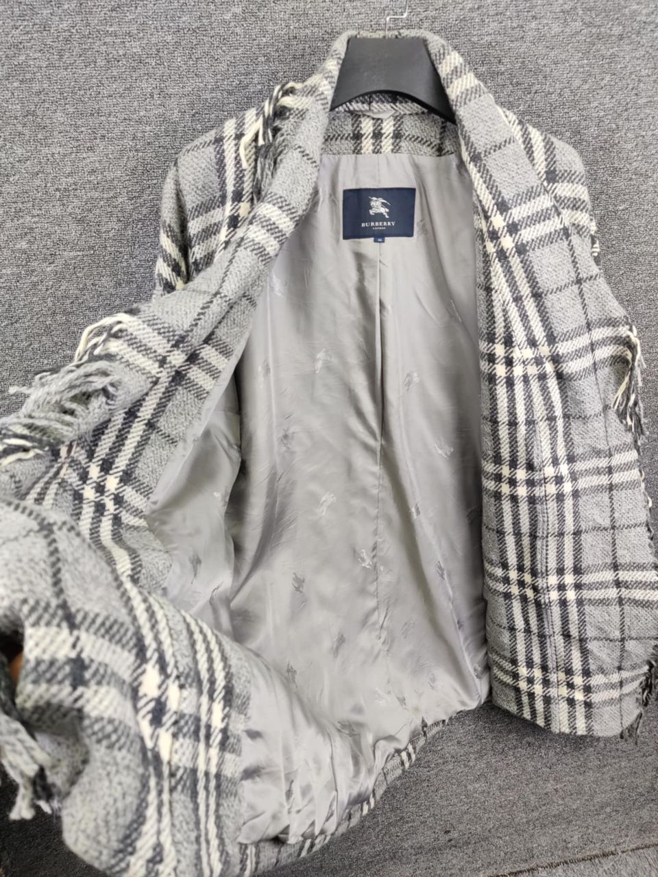 Burberry Burberry London Nova Check Fringe Cape Cardigan Jacket Size US XL / EU 56 / 4 - 5 Thumbnail