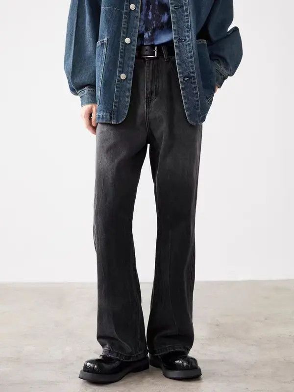 VIBE Vintage Street Washed and Aged Loose Casual Black Jeans Size US 34 / EU 50 - 7 Thumbnail
